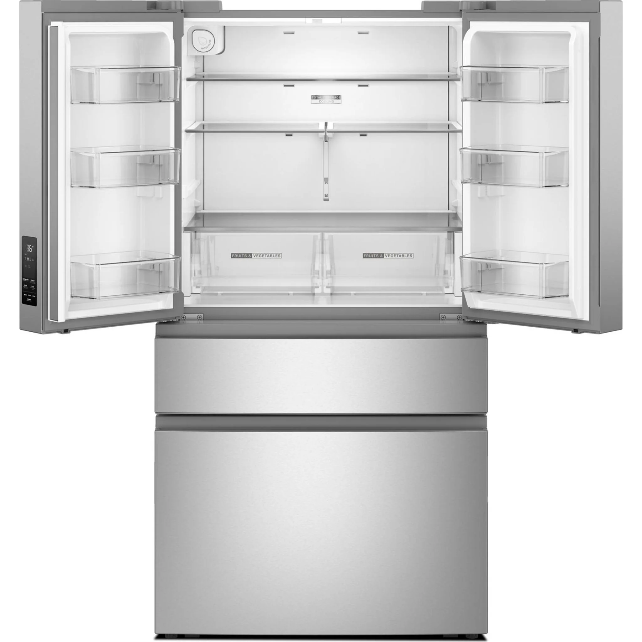 Whirlpool 30 Cu. Ft. Family-Sized Capacity French door refrigerator with Flexible Tempearture Drawer - Fingerprint-Resistant Stainless Finish (WRMF3336SZ) - Image 9