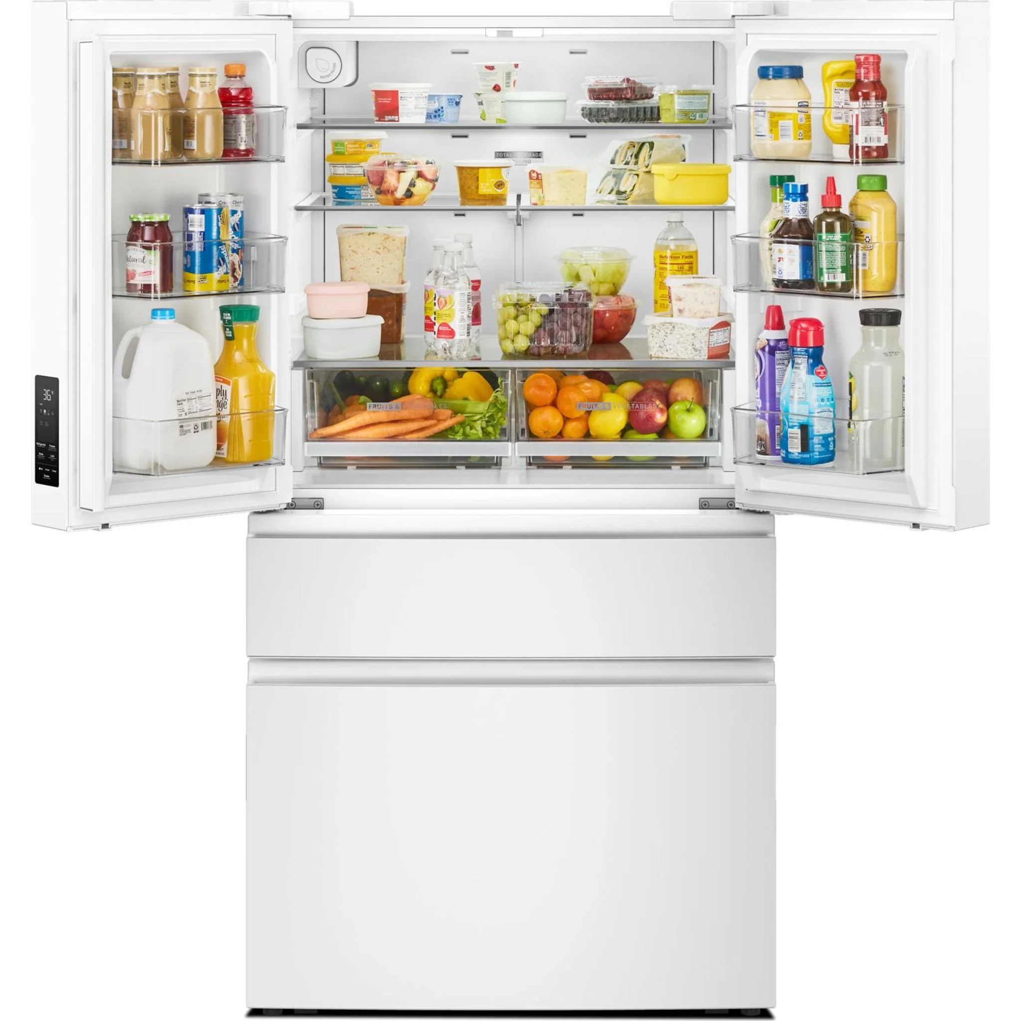 Whirlpool 30 Cu. Ft. Family-Sized Capacity French door refrigerator with Flexible Tempearture Drawer - White (WRMF3336SW) - Image 11