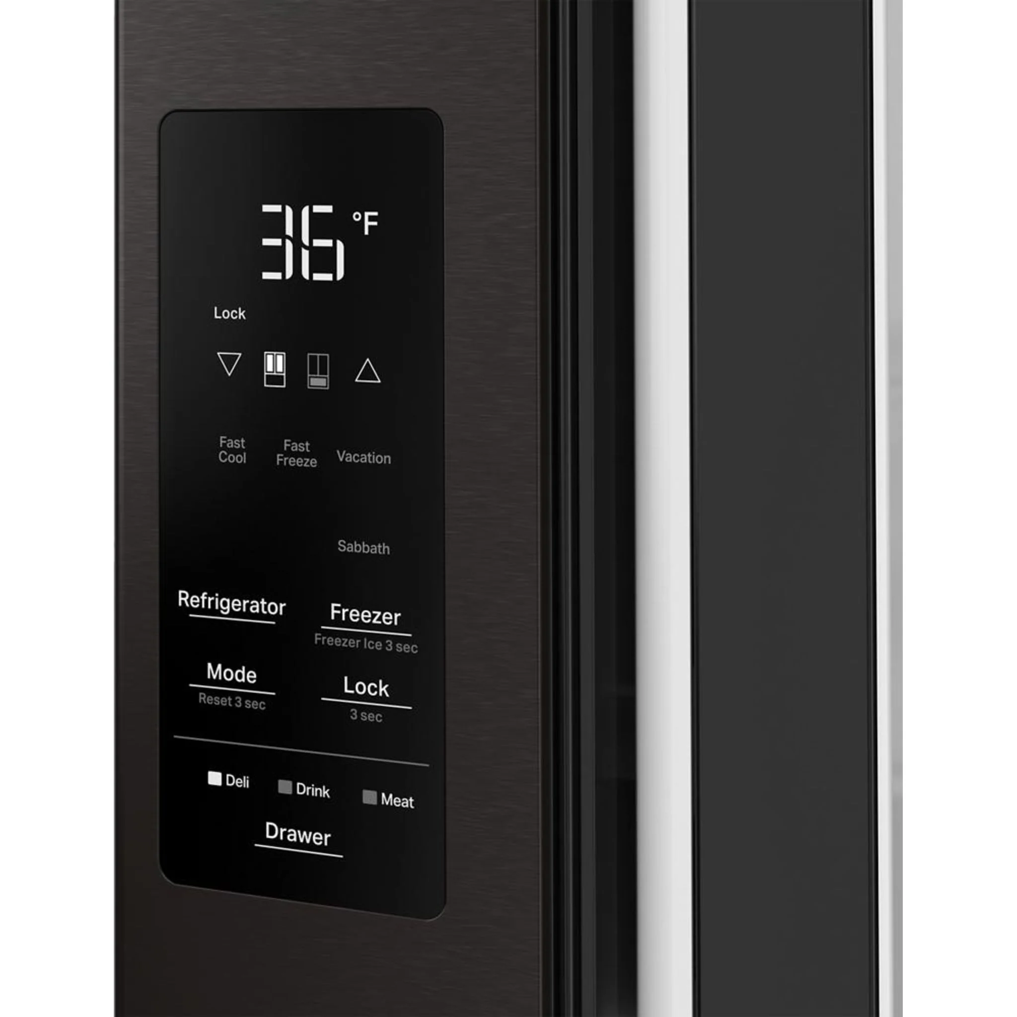 Whirlpool 30 Cu. Ft. Family-Sized Capacity French door refrigerator with Flexible Tempearture Drawer - Print Resist Blk Stnlss (WRMF3336SV) - Image 13