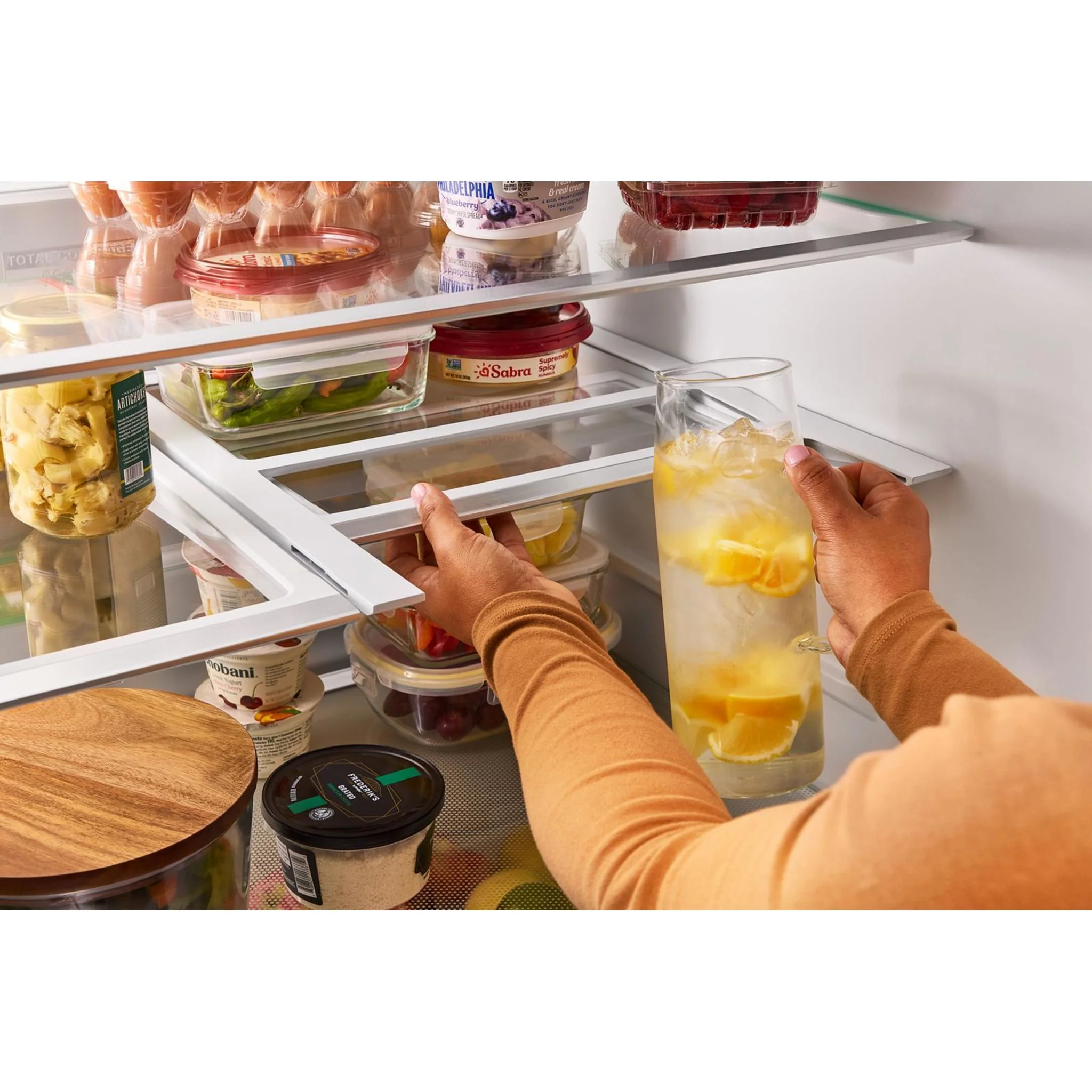 Whirlpool 30 Cu. Ft. Family-Sized Capacity French door refrigerator with Flexible Tempearture Drawer - White (WRMF3336SW) - Image 5