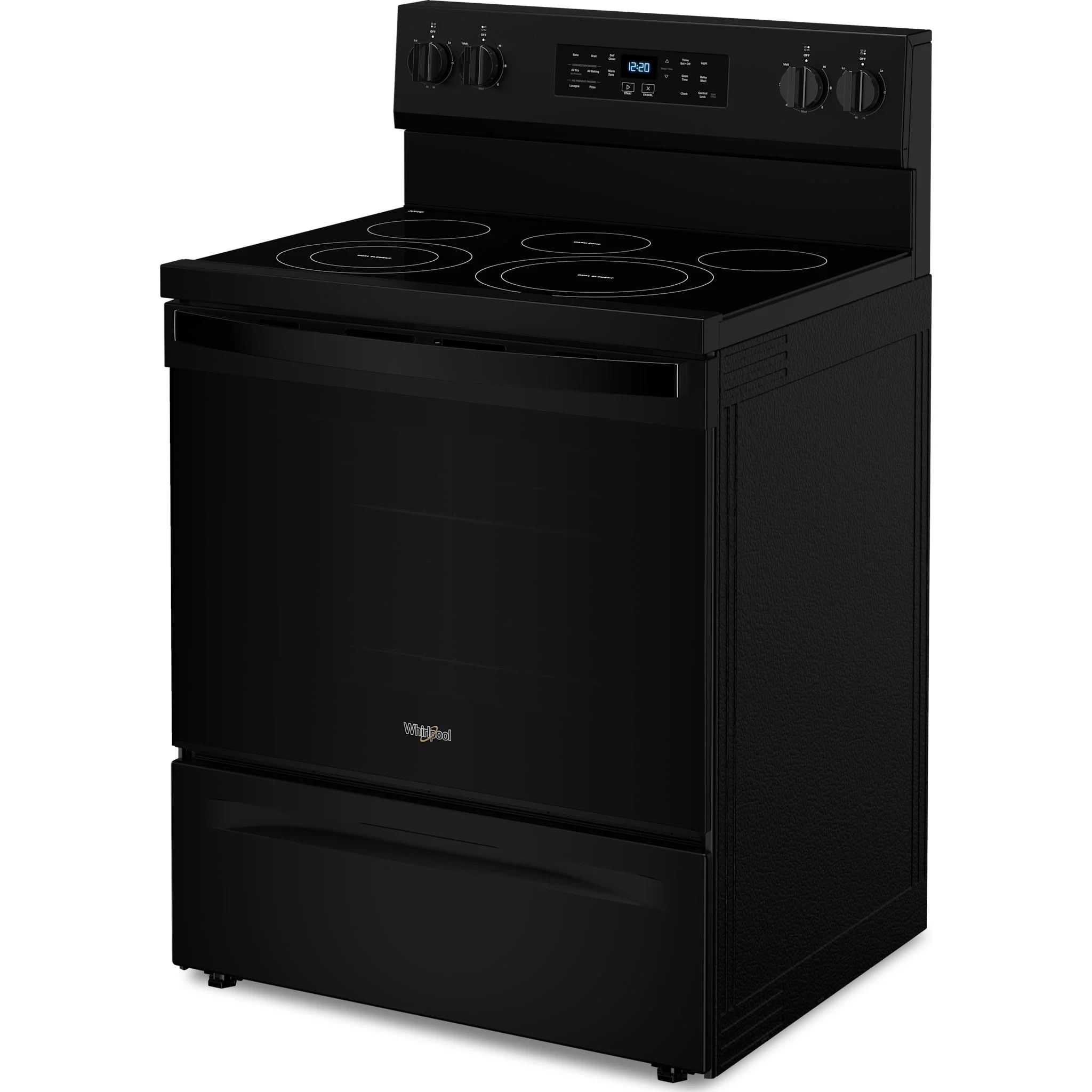 Whirlpool 30-inch Electric Range with Air Fry and Air Baking, Self Cleaning, Rapid Preheat 5.3 CuFt Capacity -Black (YWFES5030RB) - Image 3