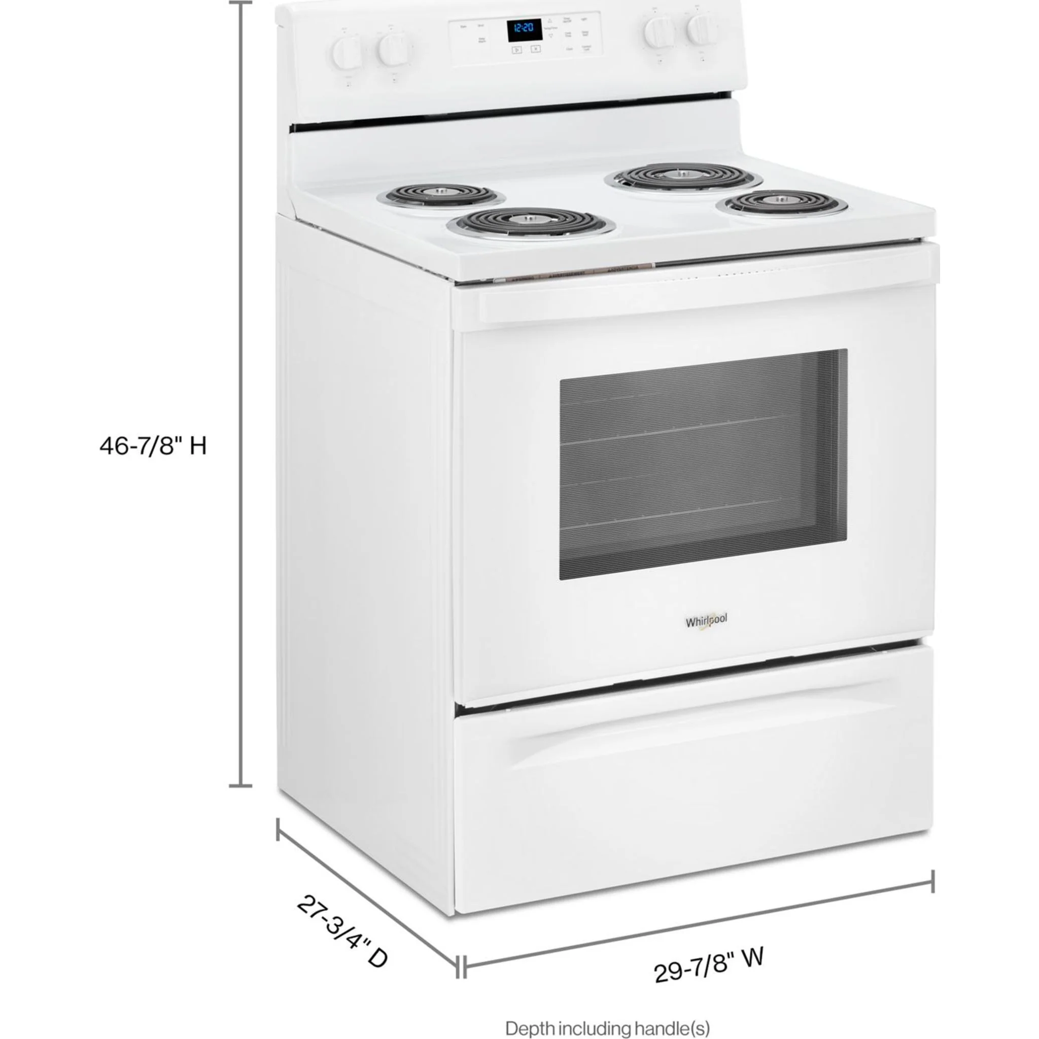 Whirlpool 4.8 cu. ft. electric range with Keep Warm setting -White (YWFC150M0JW) - Image 12