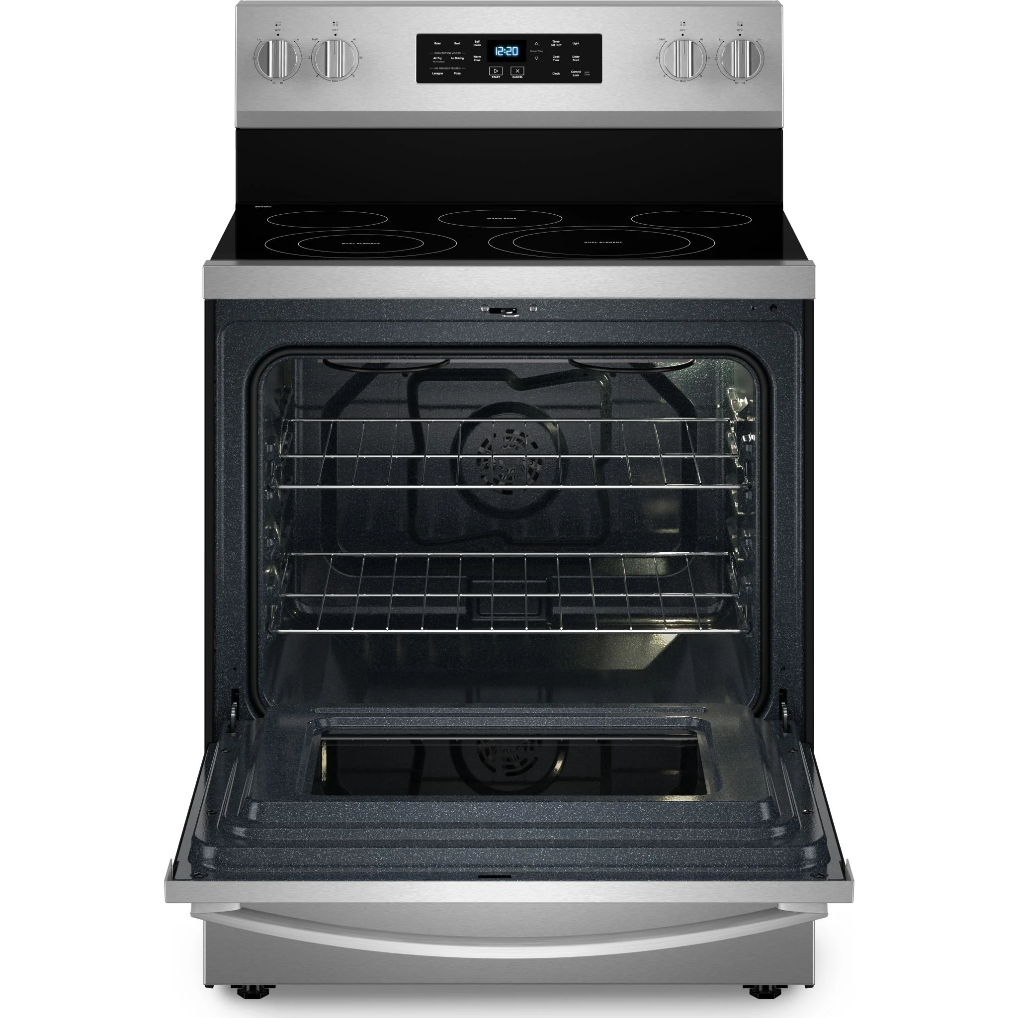 Whirlpool 30-inch Energy Star Electric Range with Air Cooking Technology, No Preheat Air Fry and Air Baking and Self Clean -Fingerprint Resistant Stainless Steel (YWFES5030RZ) - Image 4
