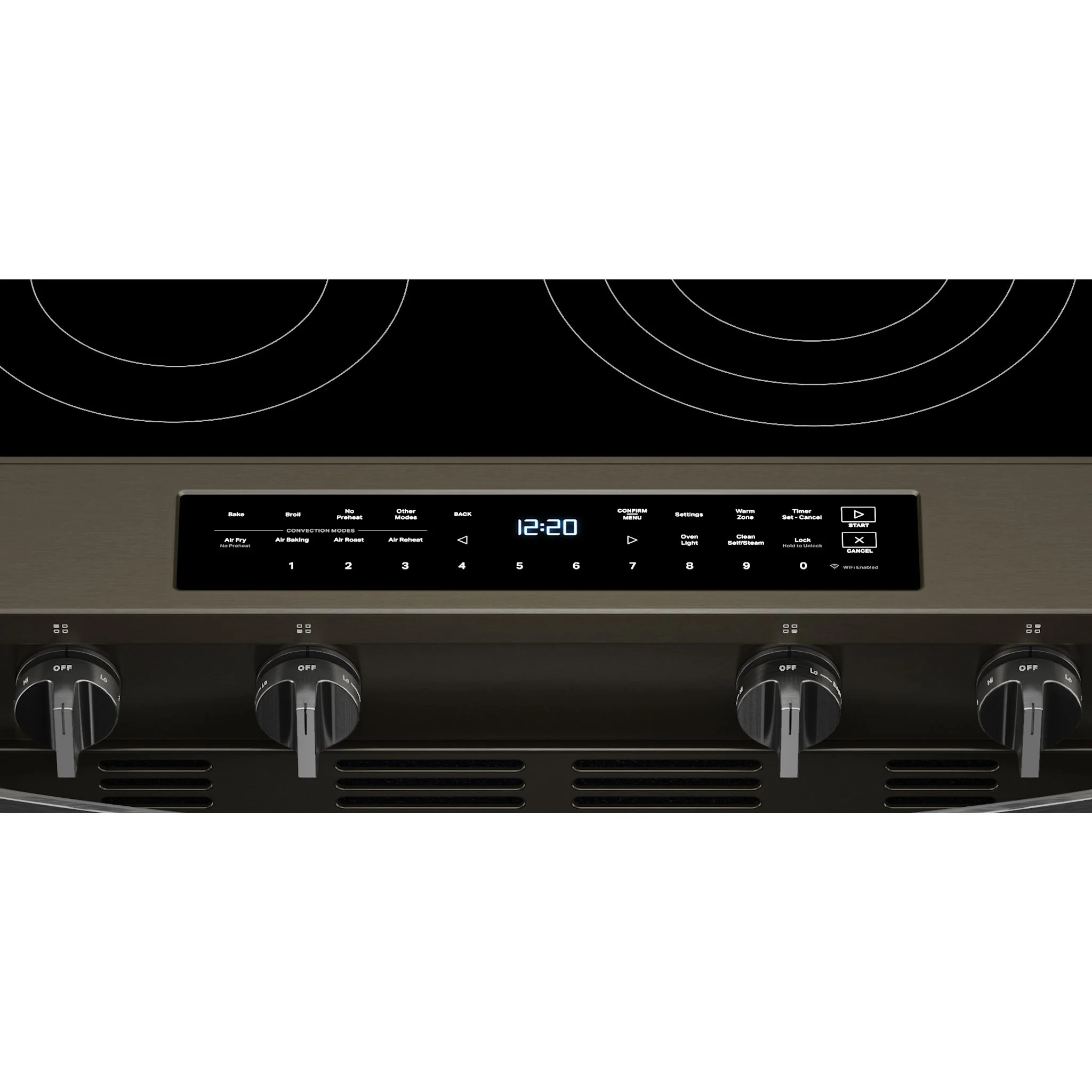 Whirlpool 30-inch Smart Slide in Electric Range with Air Cooking Technology, No Preheat Air Fry, WipeCleanCoating, Steam/Self Clean and High Speed Preheat -Black Stainless Finish (YWSES7530RV) - Image 6