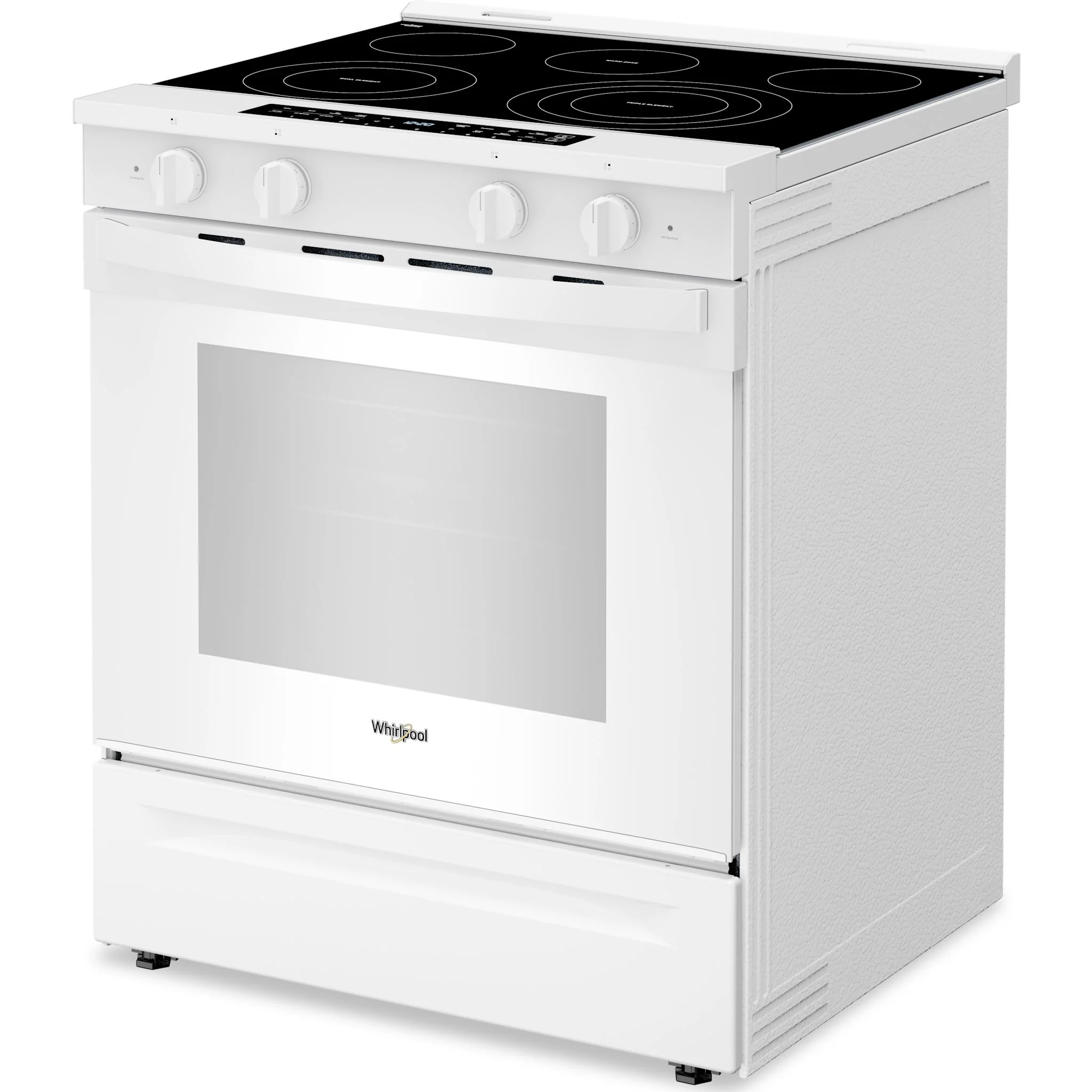 Whirlpool 30-inch Smart Slide in Electric Range with Air Cooking Technology, No Preheat Air Fry, WipeCleanCoating, Steam/Self Clean and High Speed Preheat -White (YWSES7530RW) - Image 2