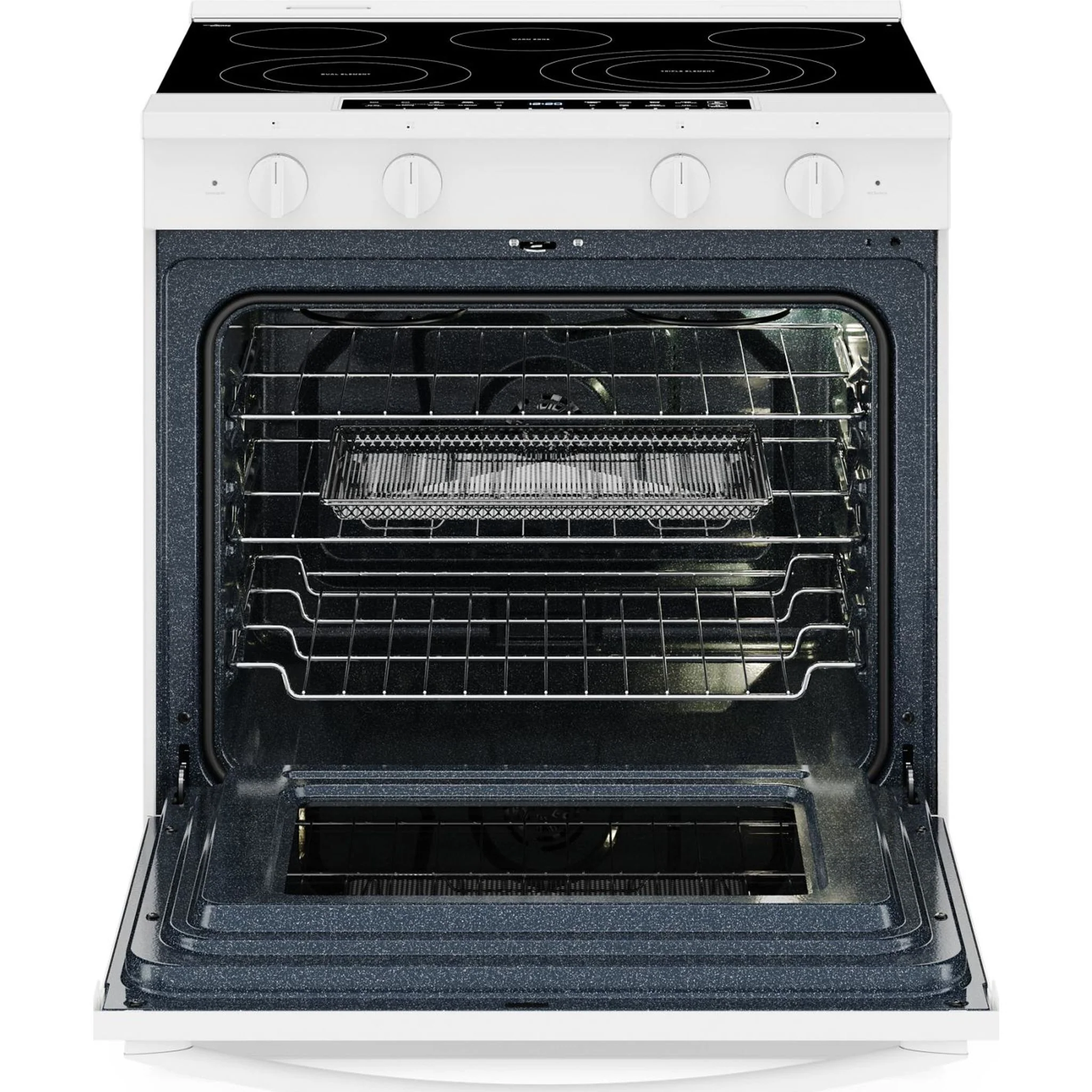 Whirlpool 30-inch Smart Slide in Electric Range with Air Cooking Technology, No Preheat Air Fry, WipeCleanCoating, Steam/Self Clean and High Speed Preheat -White (YWSES7530RW) - Image 7