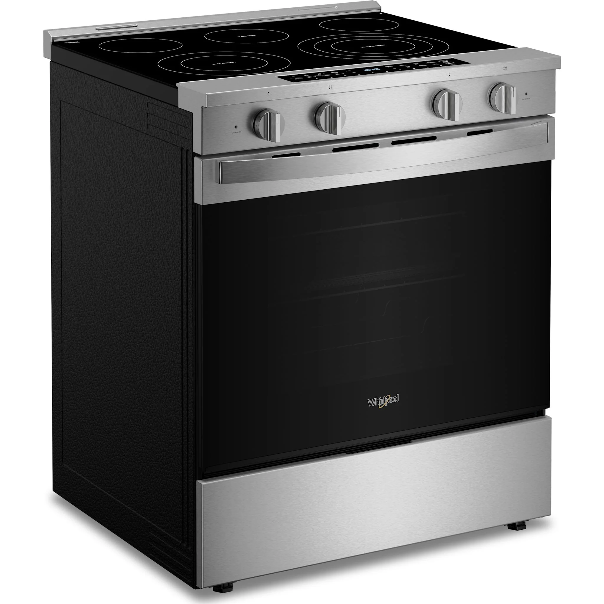 Whirlpool 30-inch Smart Slide in Electric Range with Air Cooking Technology, No Preheat Air Fry, WipeCleanCoating, Steam/Self Clean and High Speed Preheat -Fingerprint Resistant Stainless Steel (YWSES - Image 2