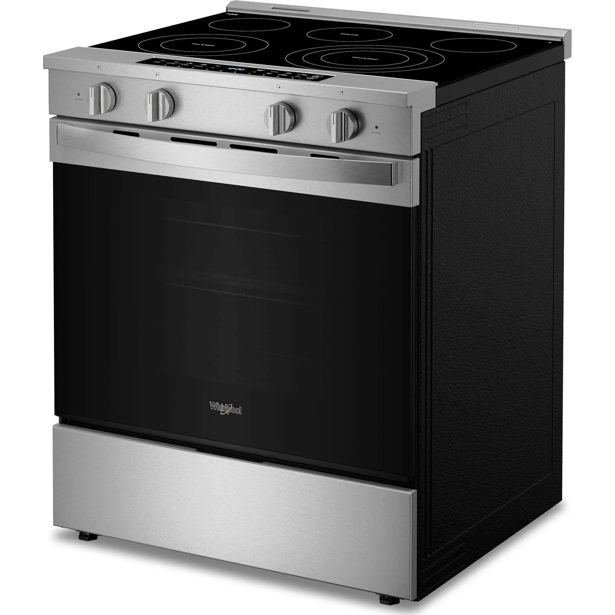 Whirlpool 30-inch Smart Slide in Electric Range with Air Cooking Technology, No Preheat Air Fry, WipeCleanCoating, Steam/Self Clean and High Speed Preheat -Fingerprint Resistant Stainless Steel (YWSES - Image 3