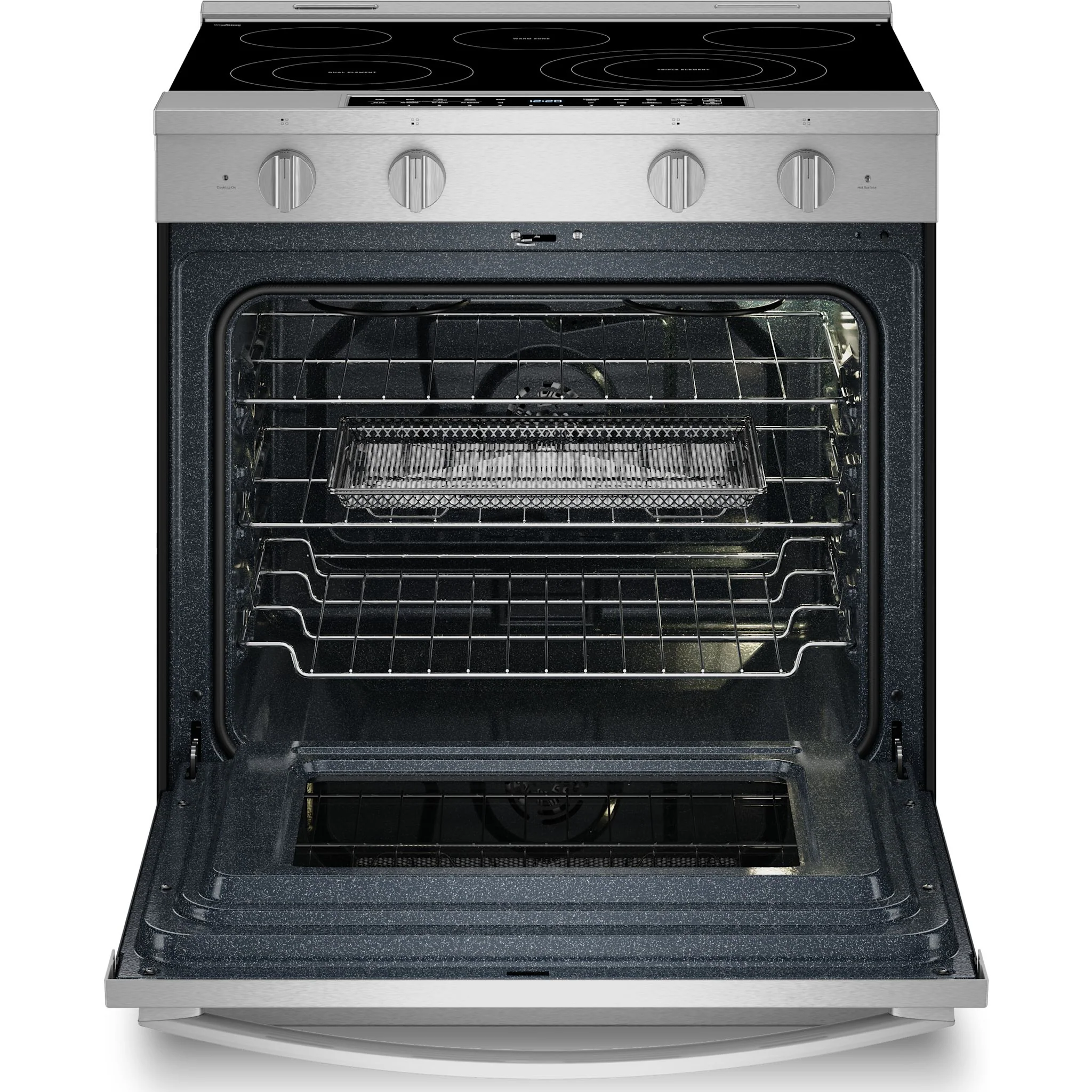 Whirlpool 30-inch Smart Slide in Electric Range with Air Cooking Technology, No Preheat Air Fry, WipeCleanCoating, Steam/Self Clean and High Speed Preheat -Fingerprint Resistant Stainless Steel (YWSES - Image 6
