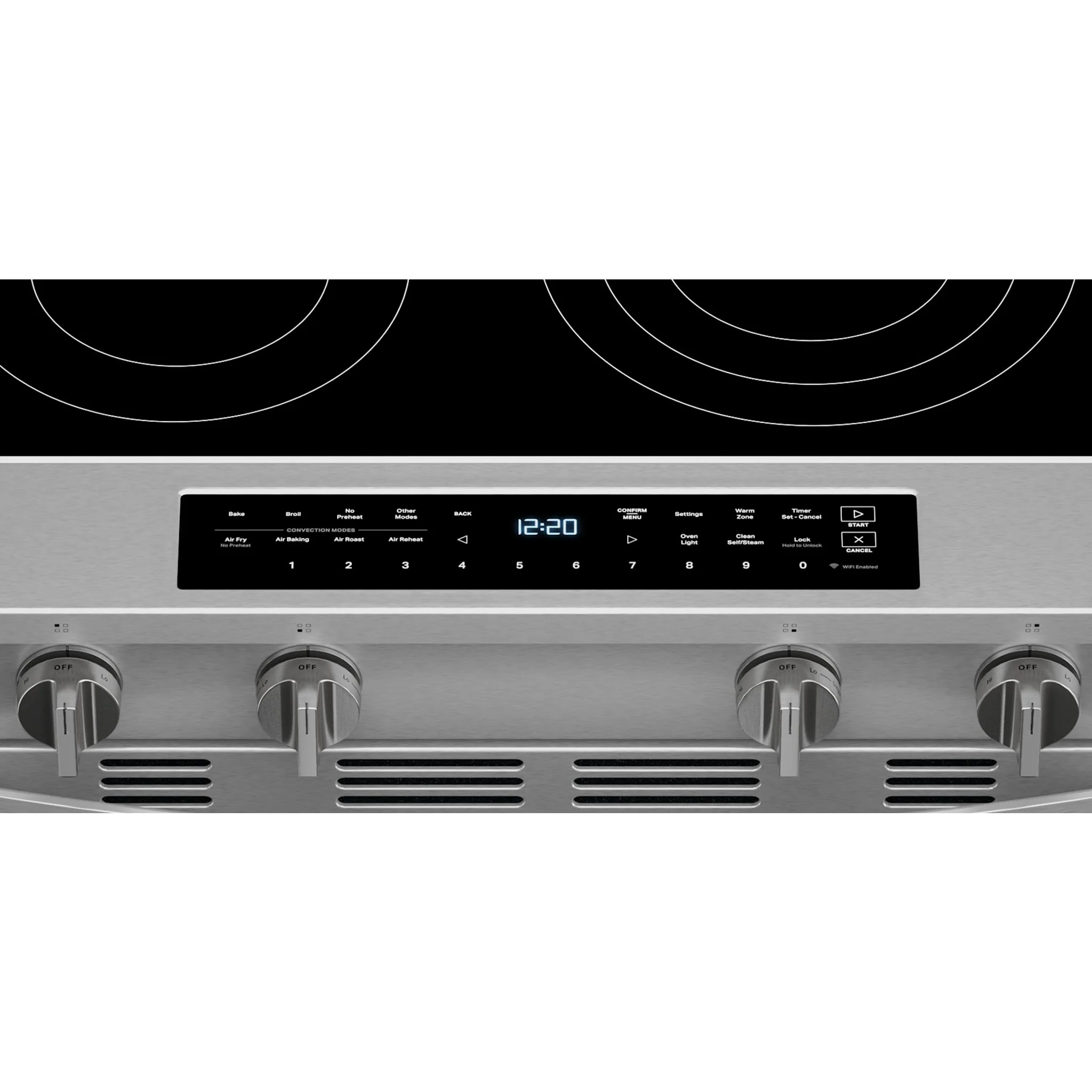 Whirlpool 30-inch Smart Slide in Electric Range with Air Cooking Technology, No Preheat Air Fry, WipeCleanCoating, Steam/Self Clean and High Speed Preheat -Fingerprint Resistant Stainless Steel (YWSES - Image 8