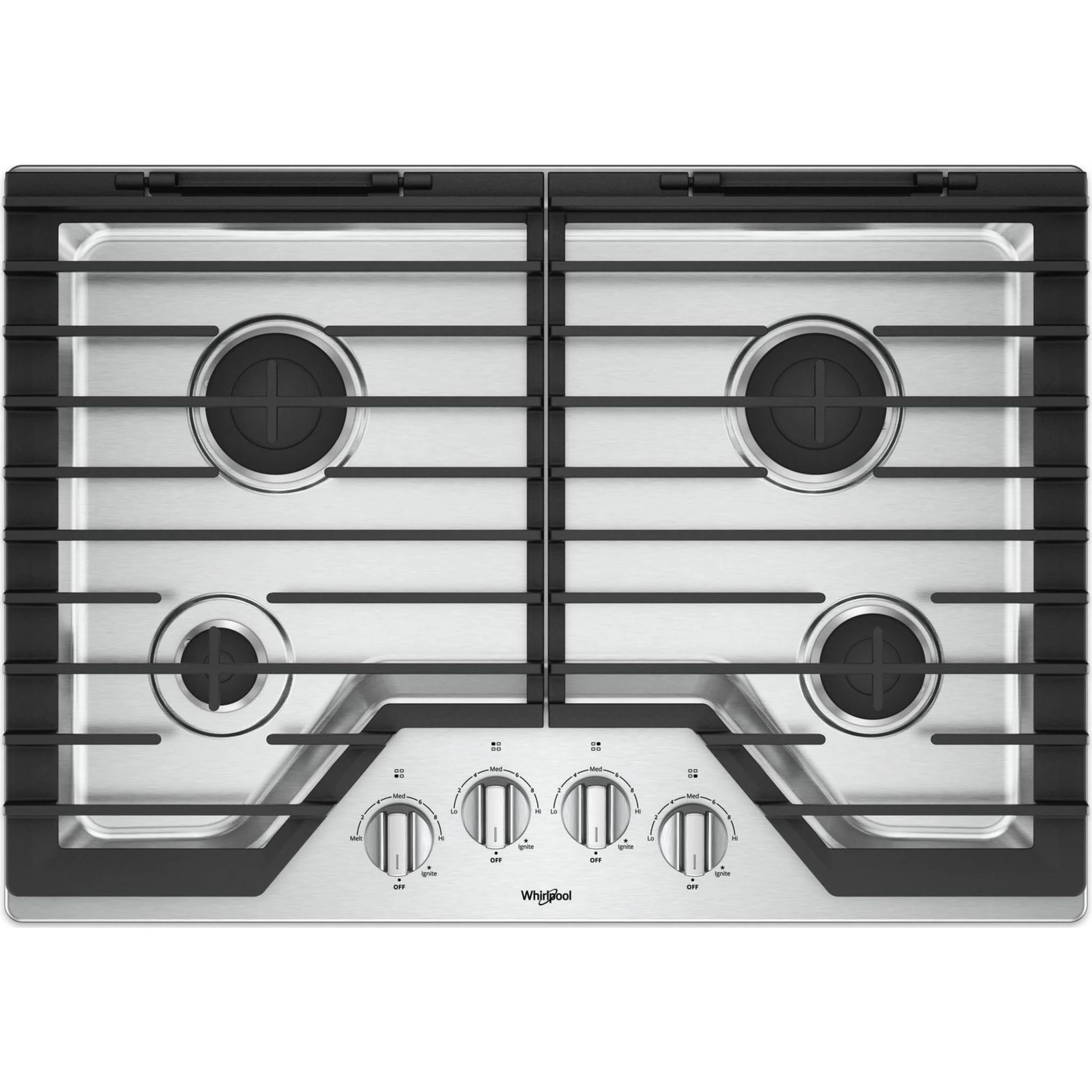 Whirlpool 30" Gas Cooktop with EZ-2-Lift Hinged Cast-Iron Grates (WCG55US0HS) - Image 8
