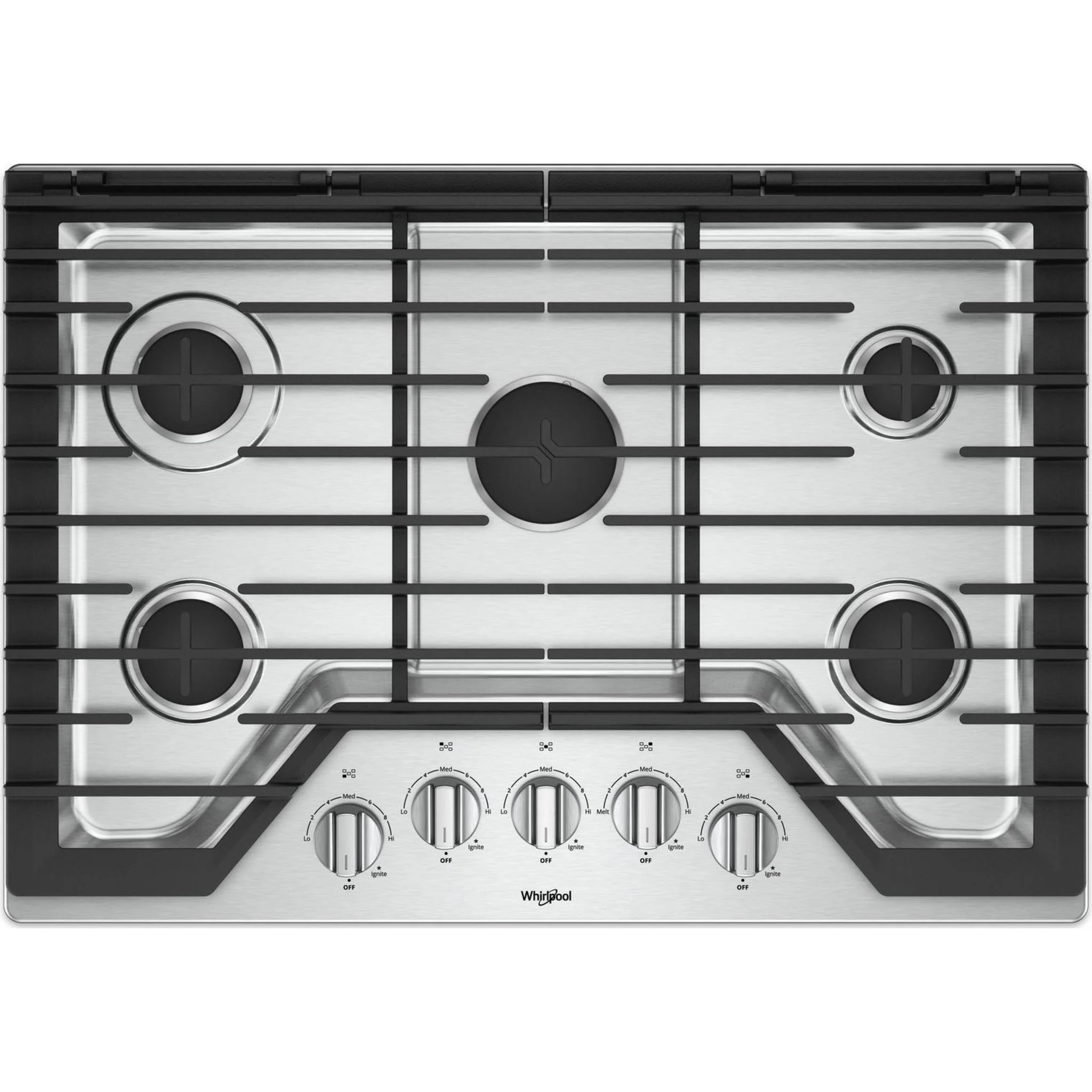 Whirlpool 30" Gas Cooktop with EZ-2-Lift Hinged Cast-Iron Grates (WCG77US0HS) - Image 10