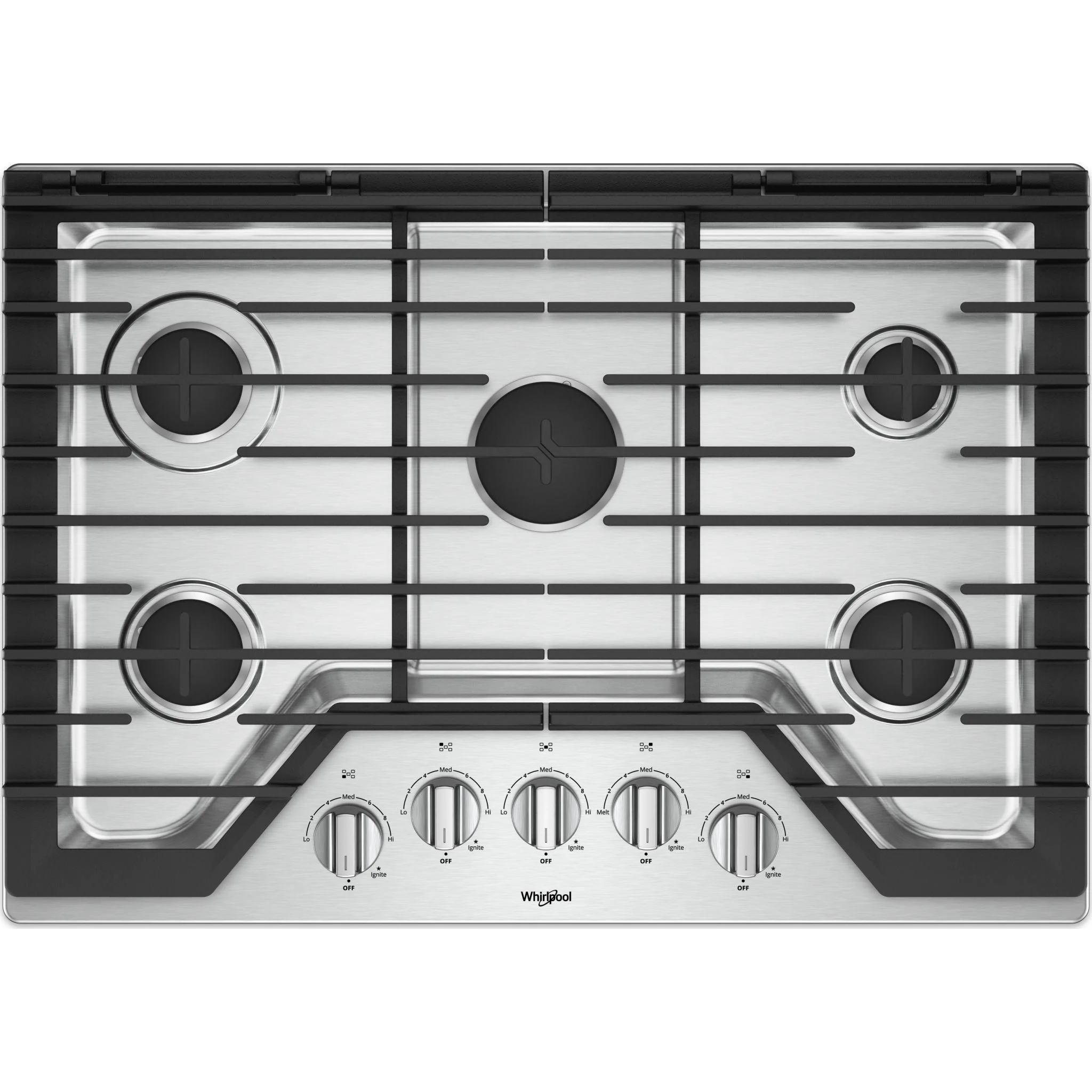 Whirlpool 30" Gas Cooktop with EZ-2-Lift Hinged Cast-Iron Grates (WCG77US0HS) - Image 13
