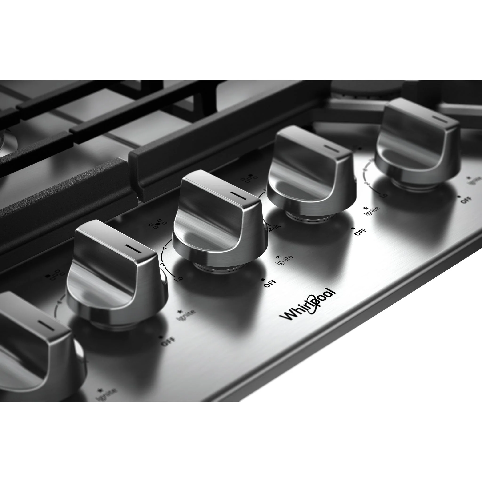 Whirlpool 30" Gas Cooktop with EZ-2-Lift Hinged Cast-Iron Grates (WCG77US0HS) - Image 2