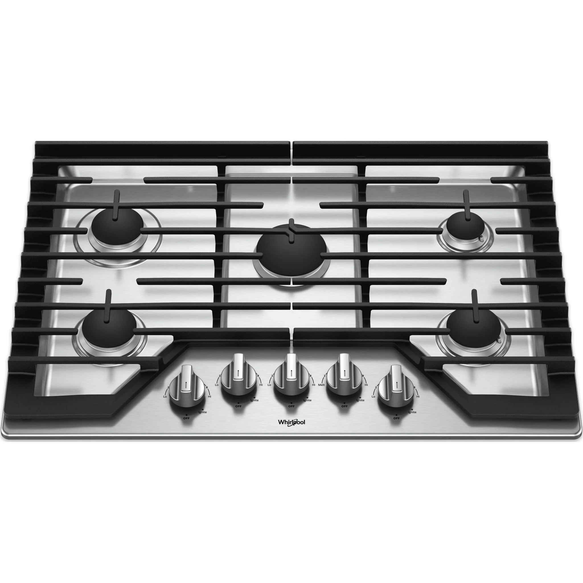 Whirlpool 30" Gas Cooktop with EZ-2-Lift Hinged Cast-Iron Grates (WCG77US0HS) - Image 3