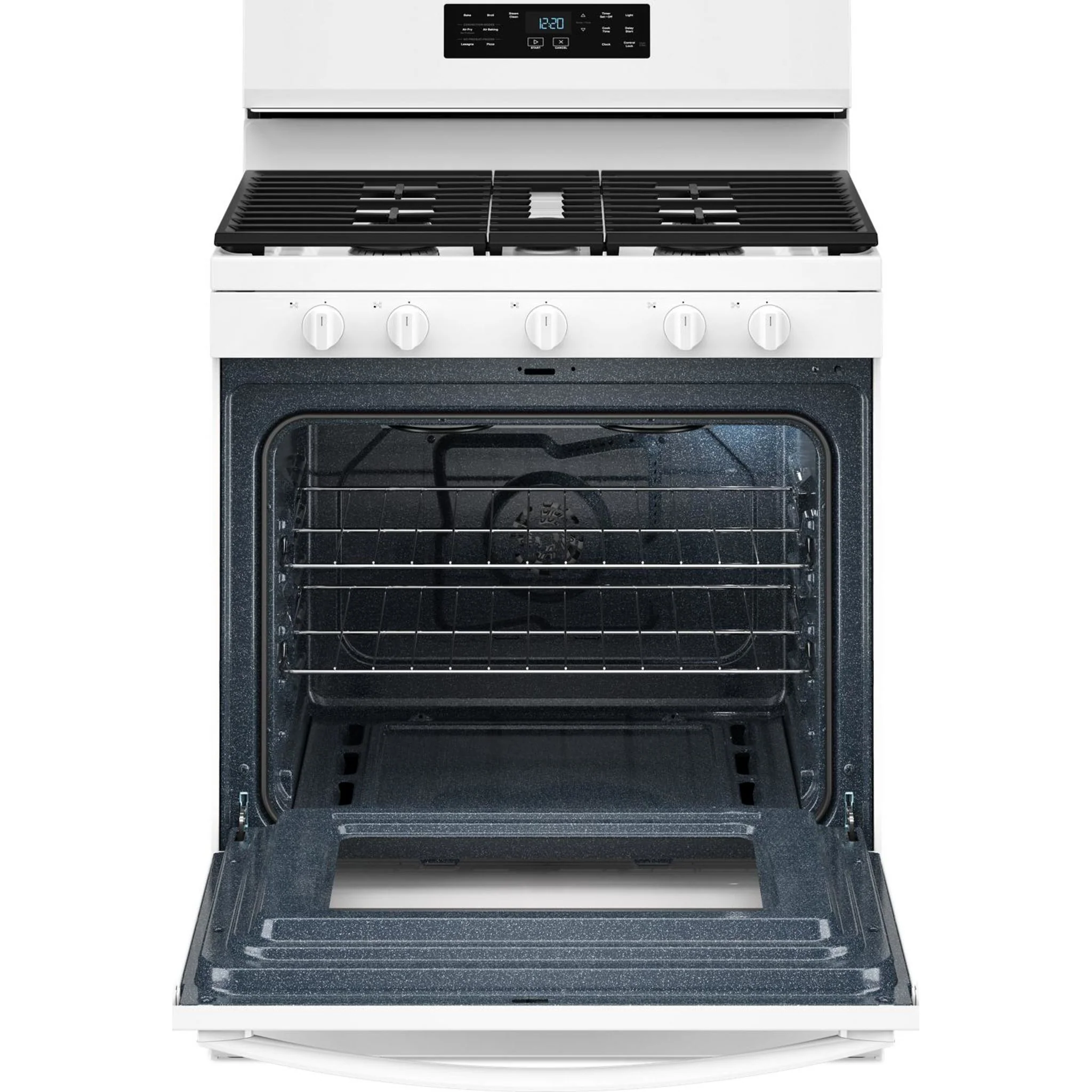 Whirlpool 30-inch Gas Range with Air Cooking Technology and Steam Clean -White (WFGS4530SW) - Image 4