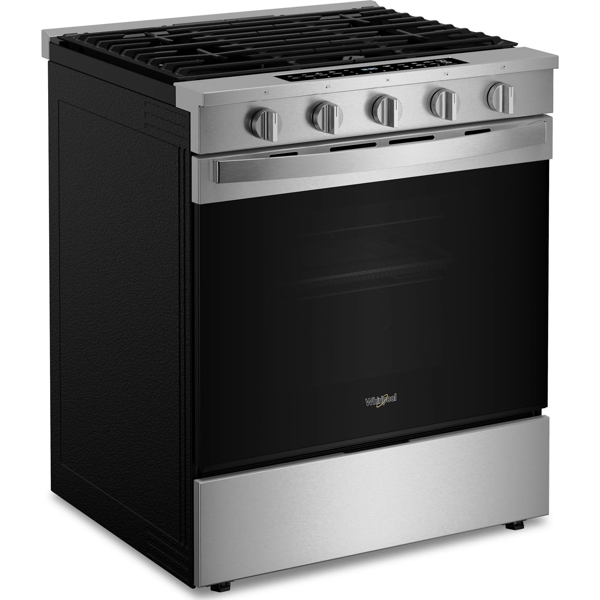 Whirlpool 30-inch Smart Slide In Gas Range with Air Cooking Technology, No Preheat Air Fry, Steam/Self Clean and High Speed Preheat -Fingerprint Resistant Stainless Steel (WSGS7530RZ) - Image 2
