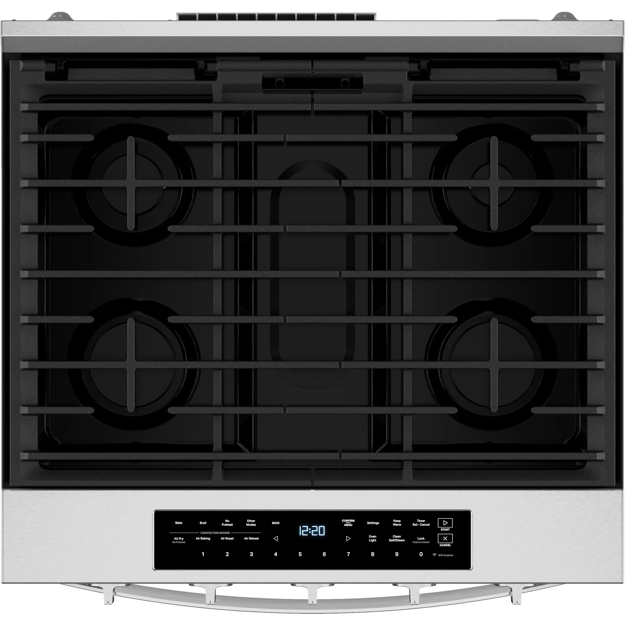 Whirlpool 30-inch Smart Slide In Gas Range with Air Cooking Technology, No Preheat Air Fry, Steam/Self Clean and High Speed Preheat -Fingerprint Resistant Stainless Steel (WSGS7530RZ) - Image 4
