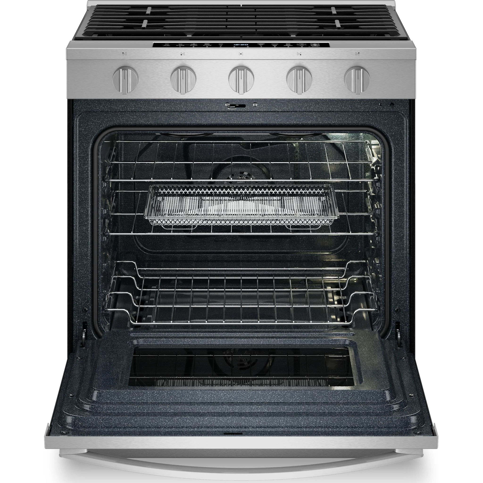Whirlpool 30-inch Smart Slide In Gas Range with Air Cooking Technology, No Preheat Air Fry, Steam/Self Clean and High Speed Preheat -Fingerprint Resistant Stainless Steel (WSGS7530RZ) - Image 8