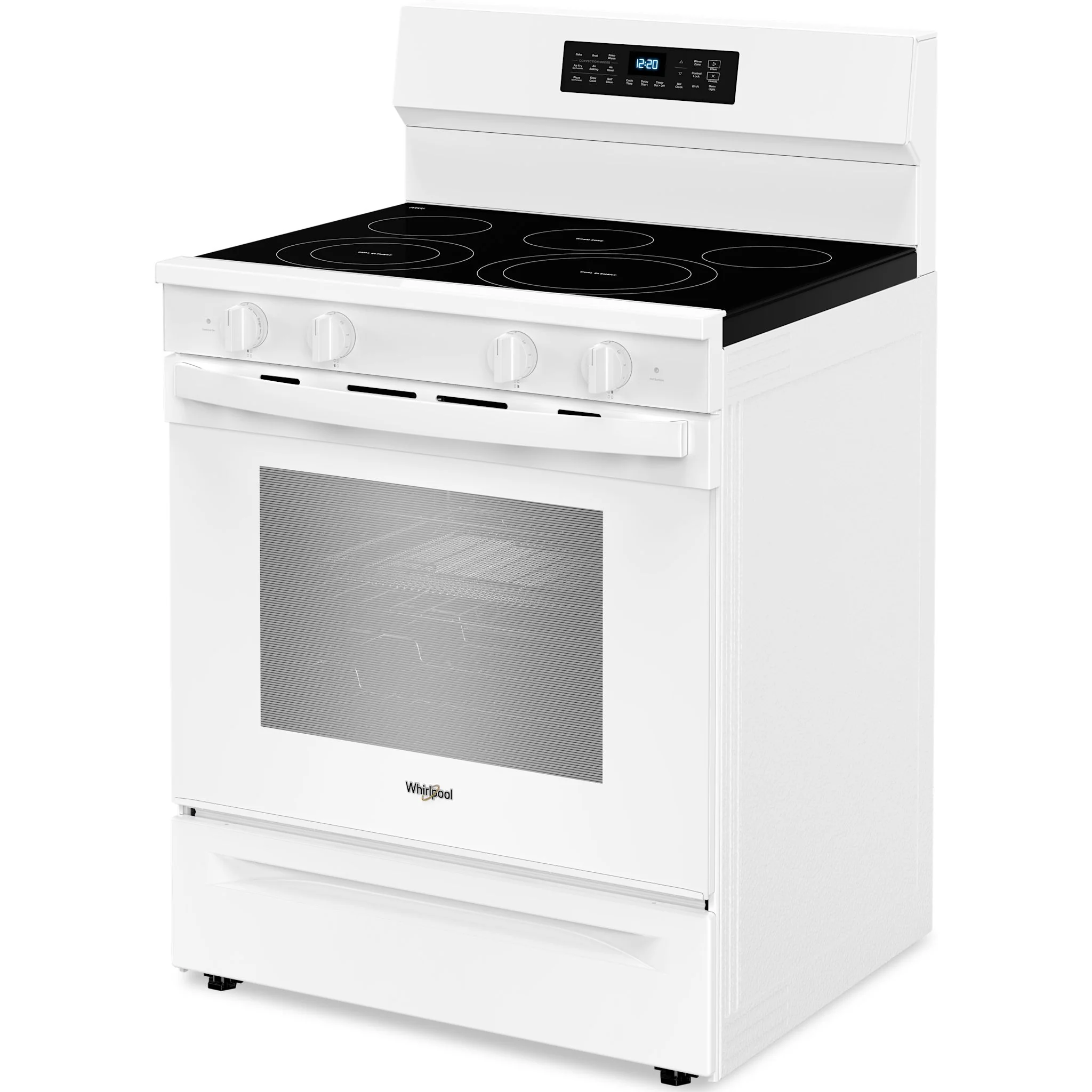 Whirlpool 30-Inch Electric Range with Air Cooking Technology and No Preheat Air Fry -White (YWFES7030SW) - Image 2