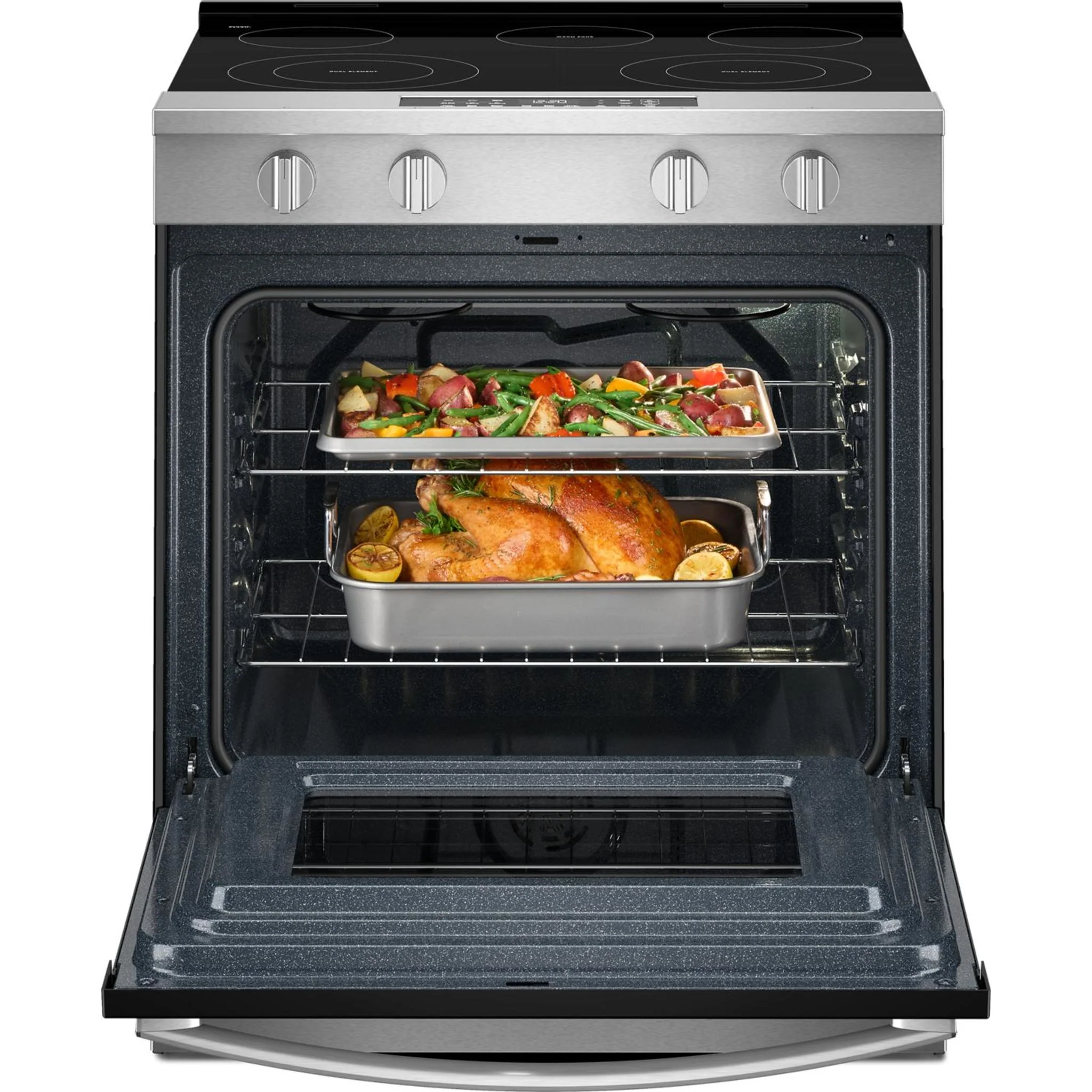 Whirlpool 30-inch Electric Smart Range with Air Cooking Technology and Steam Clean - Stainless Steel  (YWSES4530TZ) - Image 11