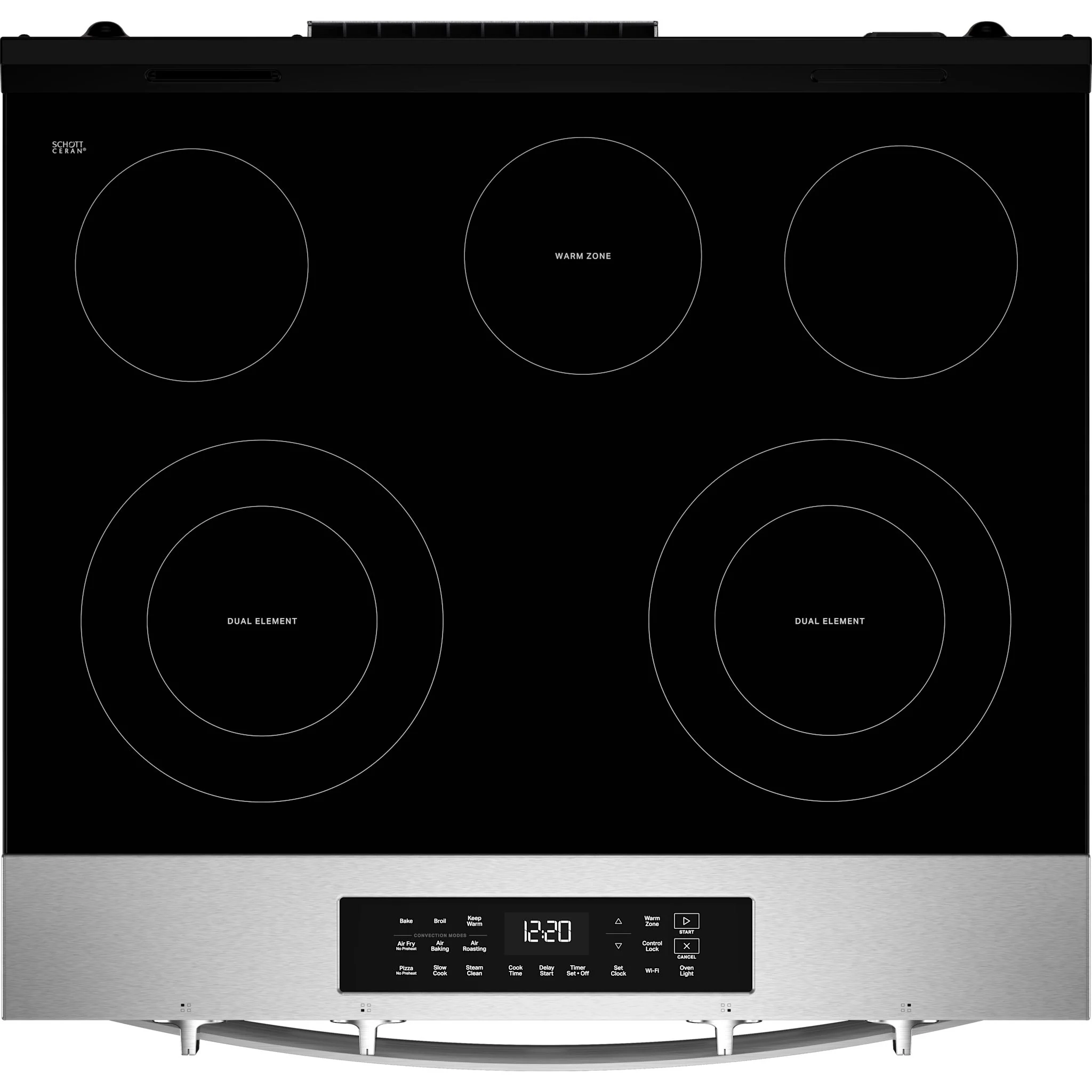 Whirlpool 30-inch Electric Smart Range with Air Cooking Technology and Steam Clean - Stainless Steel  (YWSES4530TZ) - Image 5