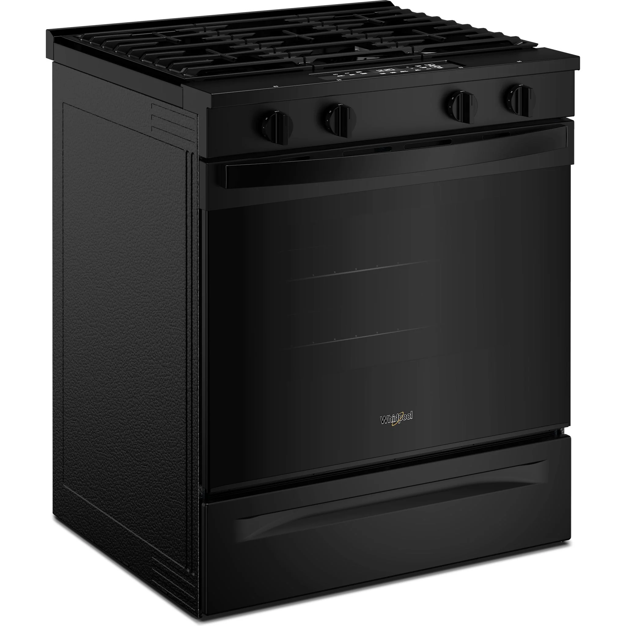 Whirlpool 30-inch Gas Smart Range with No Preheat Mode and Steam Clean - Black  (WSGS3330TB) - Image 2