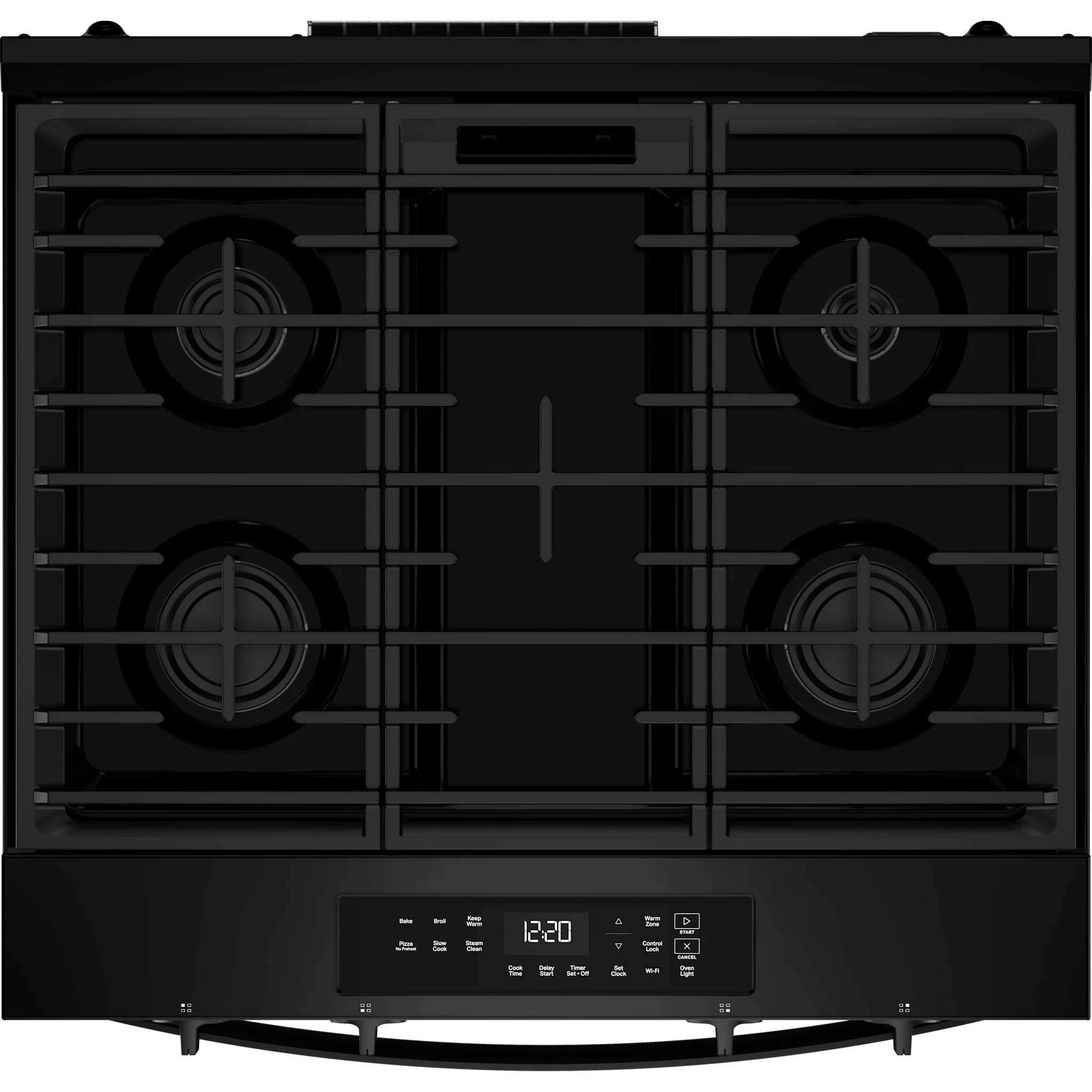 Whirlpool 30-inch Gas Smart Range with No Preheat Mode and Steam Clean - Black  (WSGS3330TB) - Image 4