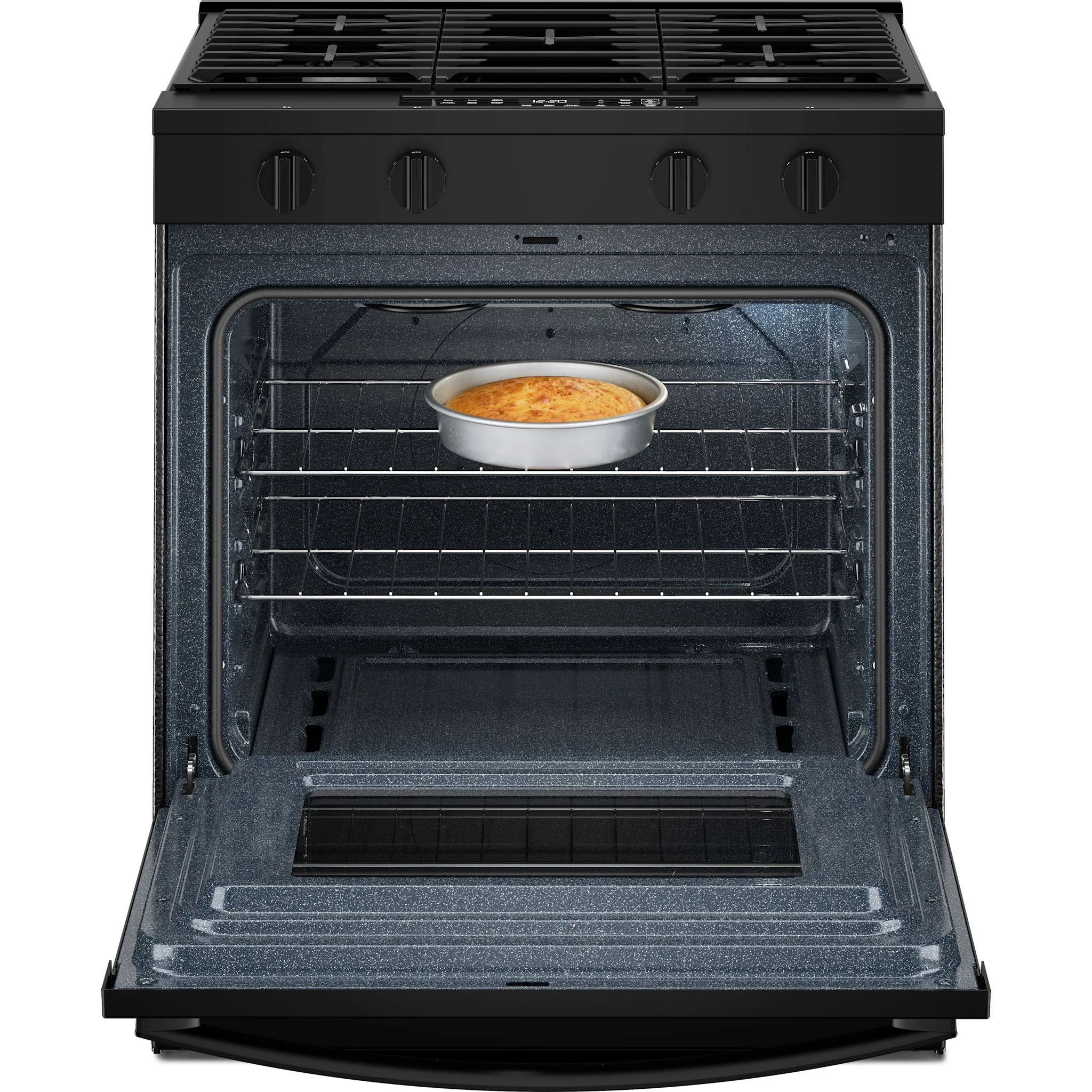 Whirlpool 30-inch Gas Smart Range with No Preheat Mode and Steam Clean - Black  (WSGS3330TB) - Image 6