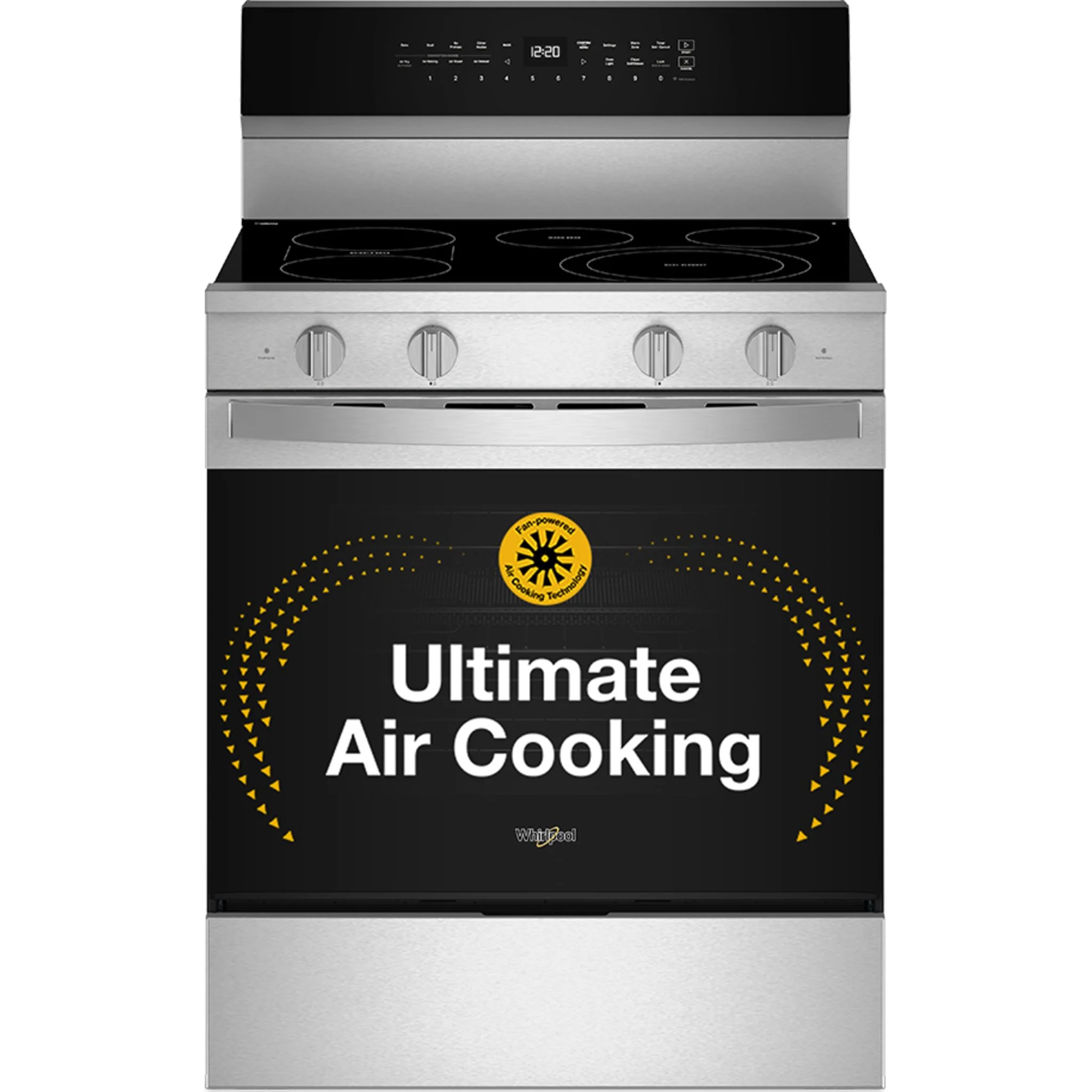 Whirlpool 30-Inch Electric Range with Air Cooking Technology and No Preheat Air Fry -Fingerprint Resistant Stainless Steel (YWFES7030SZ) - Image 4