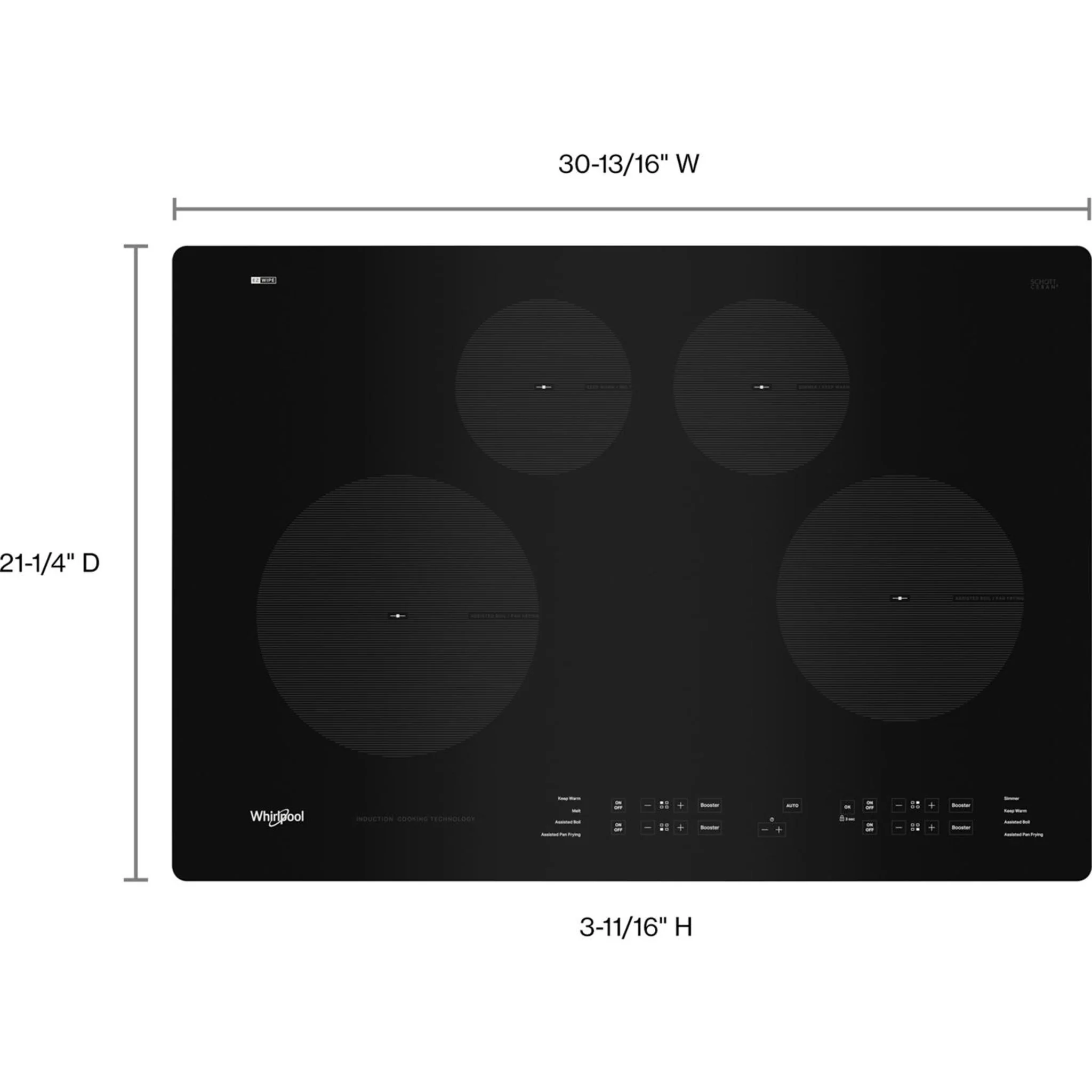 Whirlpool 30-Inch Induction Cooktop -Black (WCI55US0JB) - Image 23