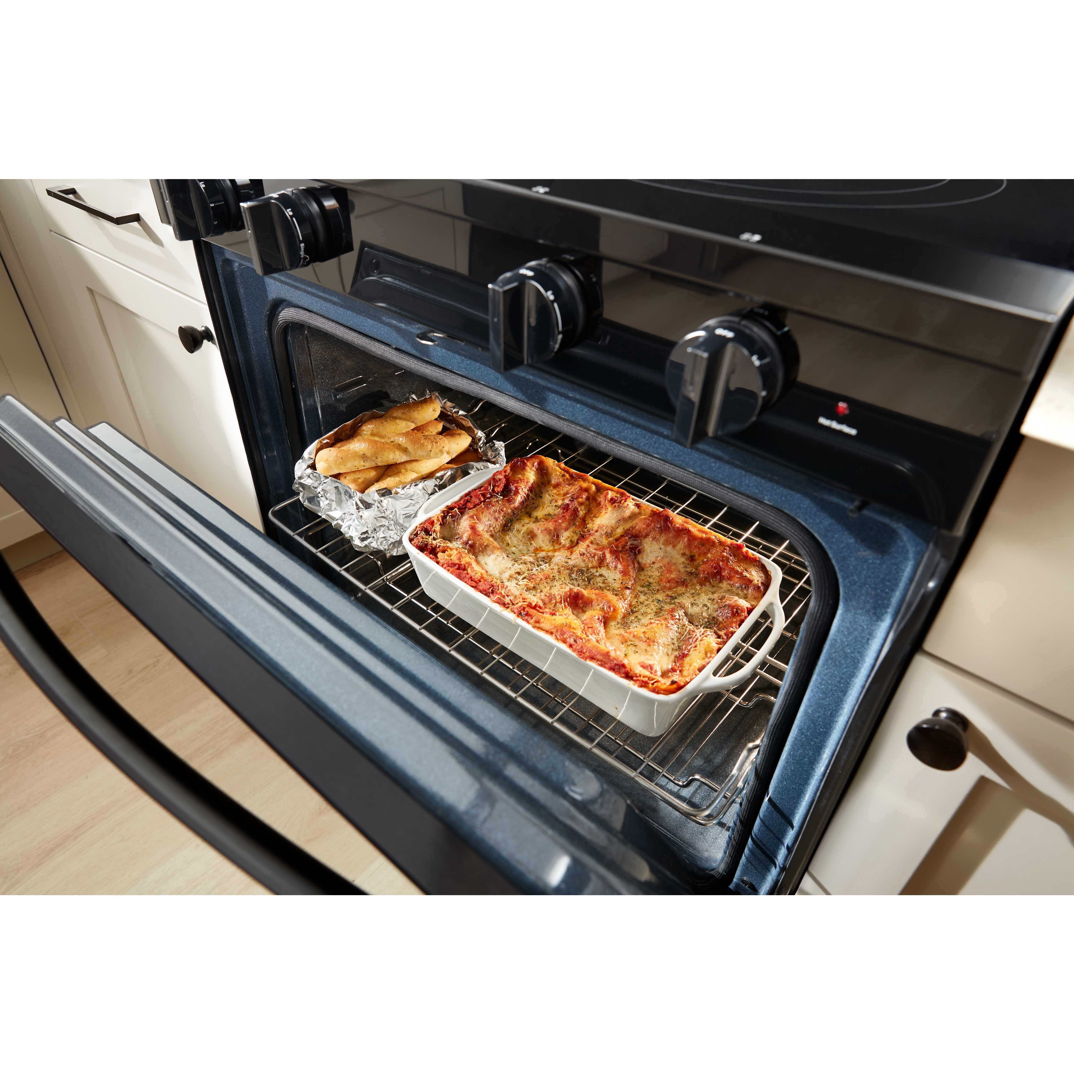 Whirlpool 30-inch Smart Electric Smart Range with Air Cooking Technology, No Preheat Air Fry, High Speed Preheat Oven, WipeCleanCoating, and Steam/Self Clean -Black (YWFES7530RB) - Image 10