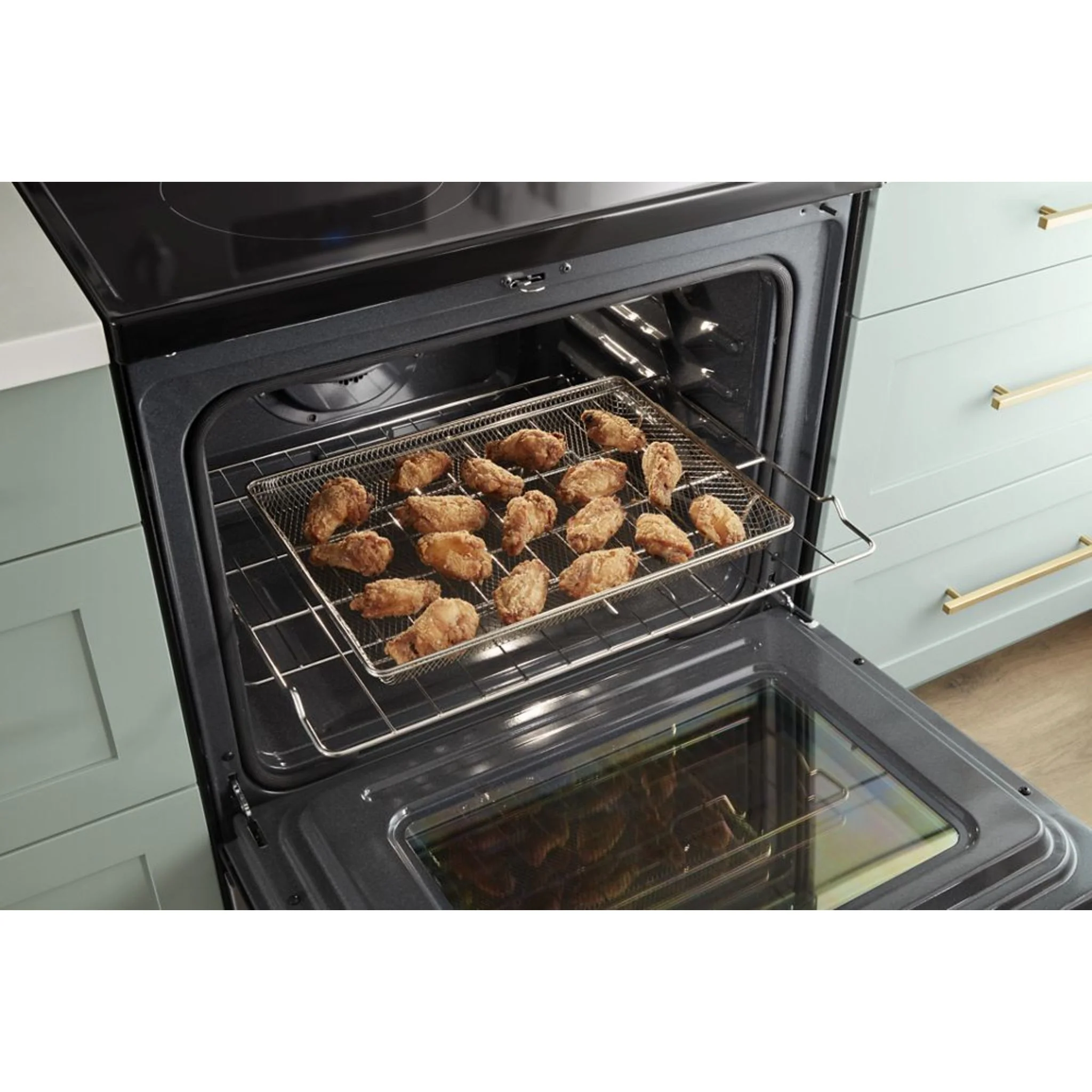 Whirlpool 6.4 Cu. Ft. Wall Oven Microwave Combo with Air Fry -Black Stainless (WOEC7030PV) - Image 2