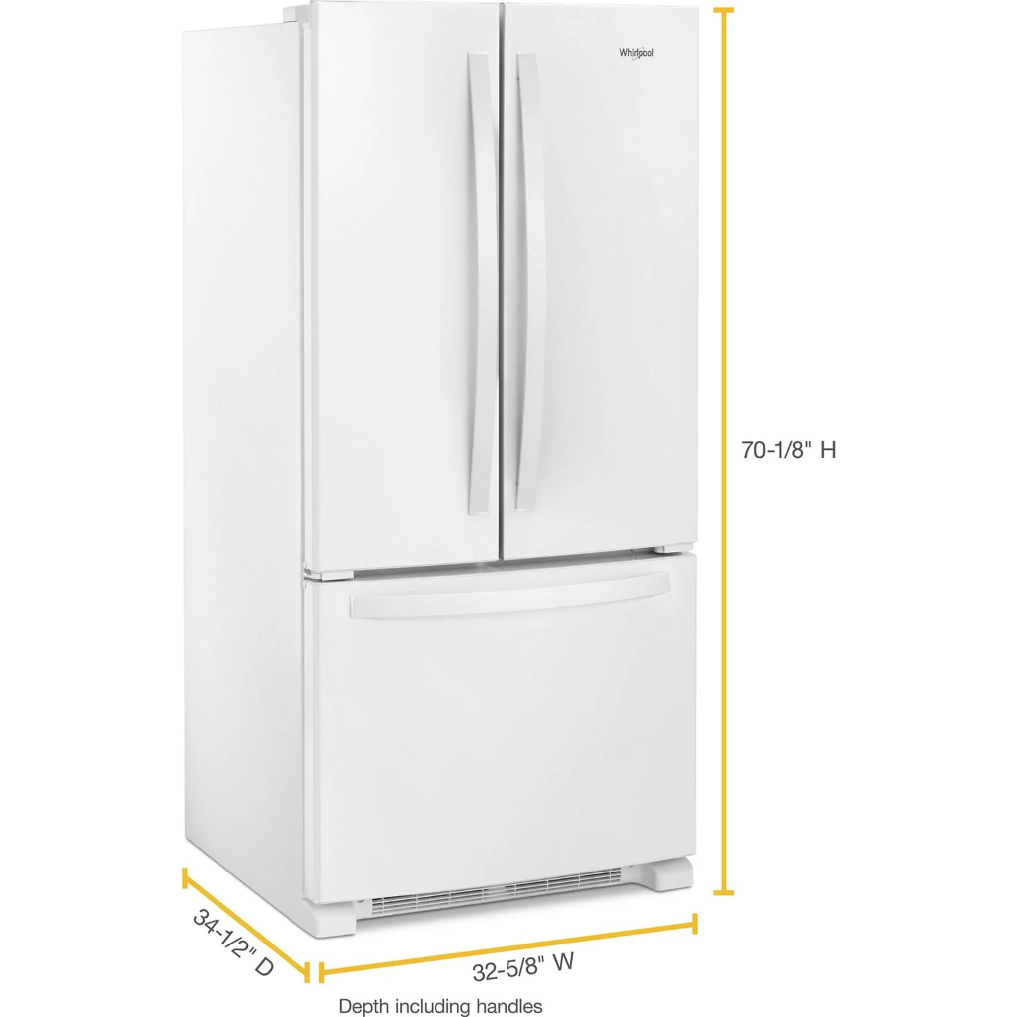 Whirlpool 33-inch Wide French Door Refrigerator - 22 cu. ft. -White (WRFF5333PW) - Image 18