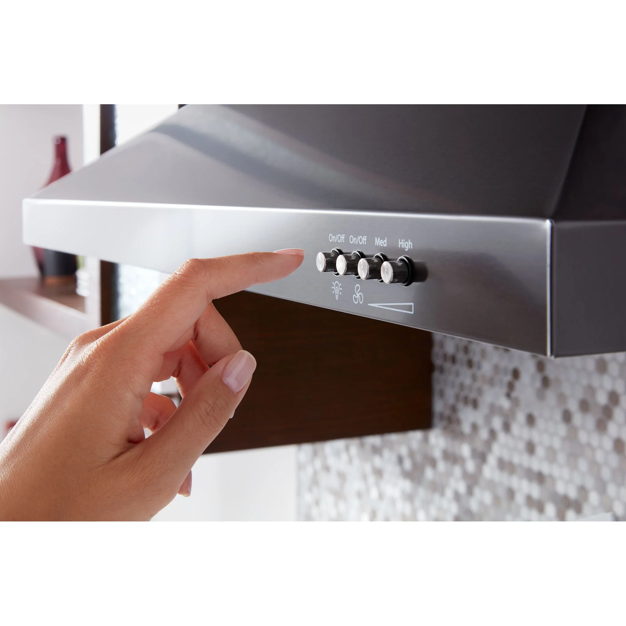 Whirlpool 36" Contemporary Black  Stainless Wall Mount Range Hood -Black Stainless (WVW53UC6HV) - Image 10