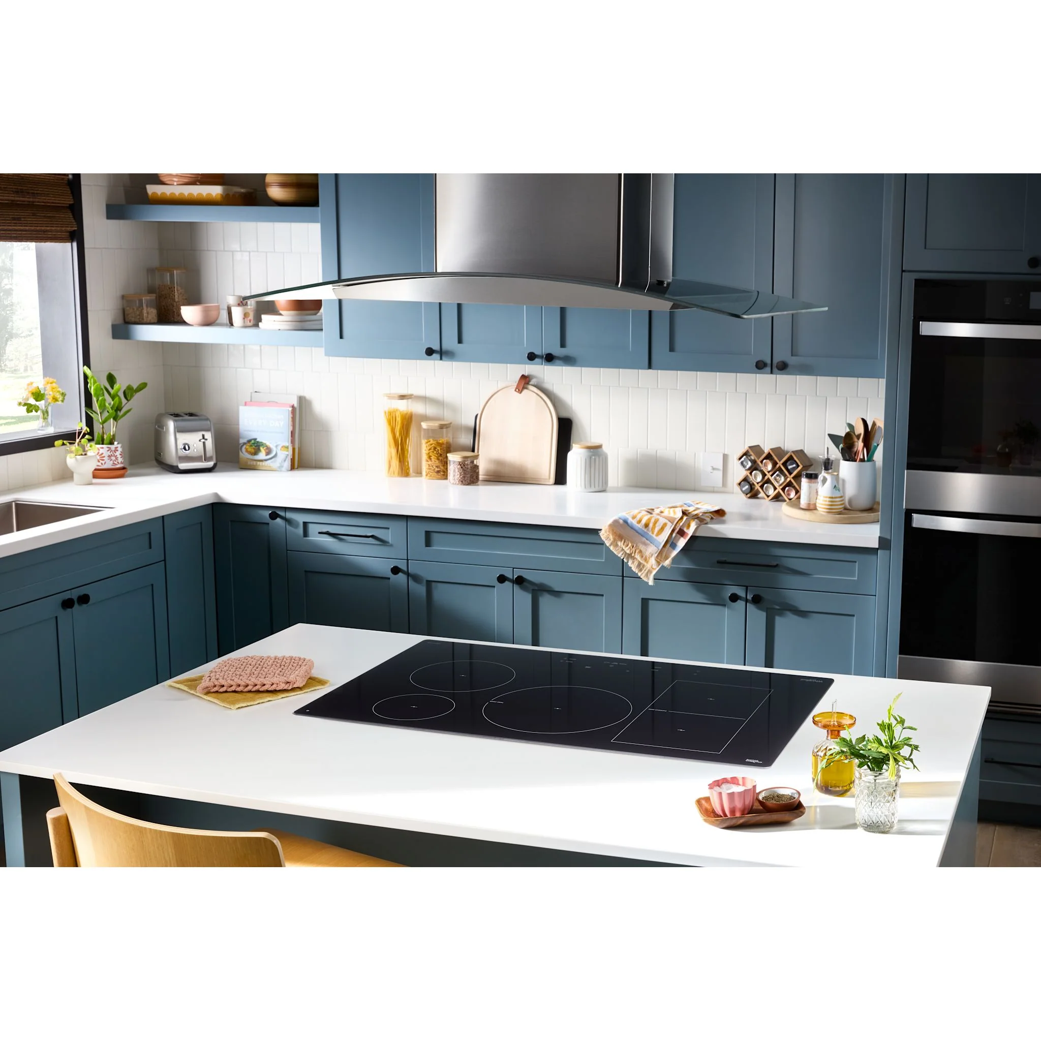 Whirlpool 36" Intelligent Induction Cooktop with Temp CookTechnology and WipeCleanCoating -Blk Glass Touch Ctrl w SS side (WCIT7536SS) - Image 8