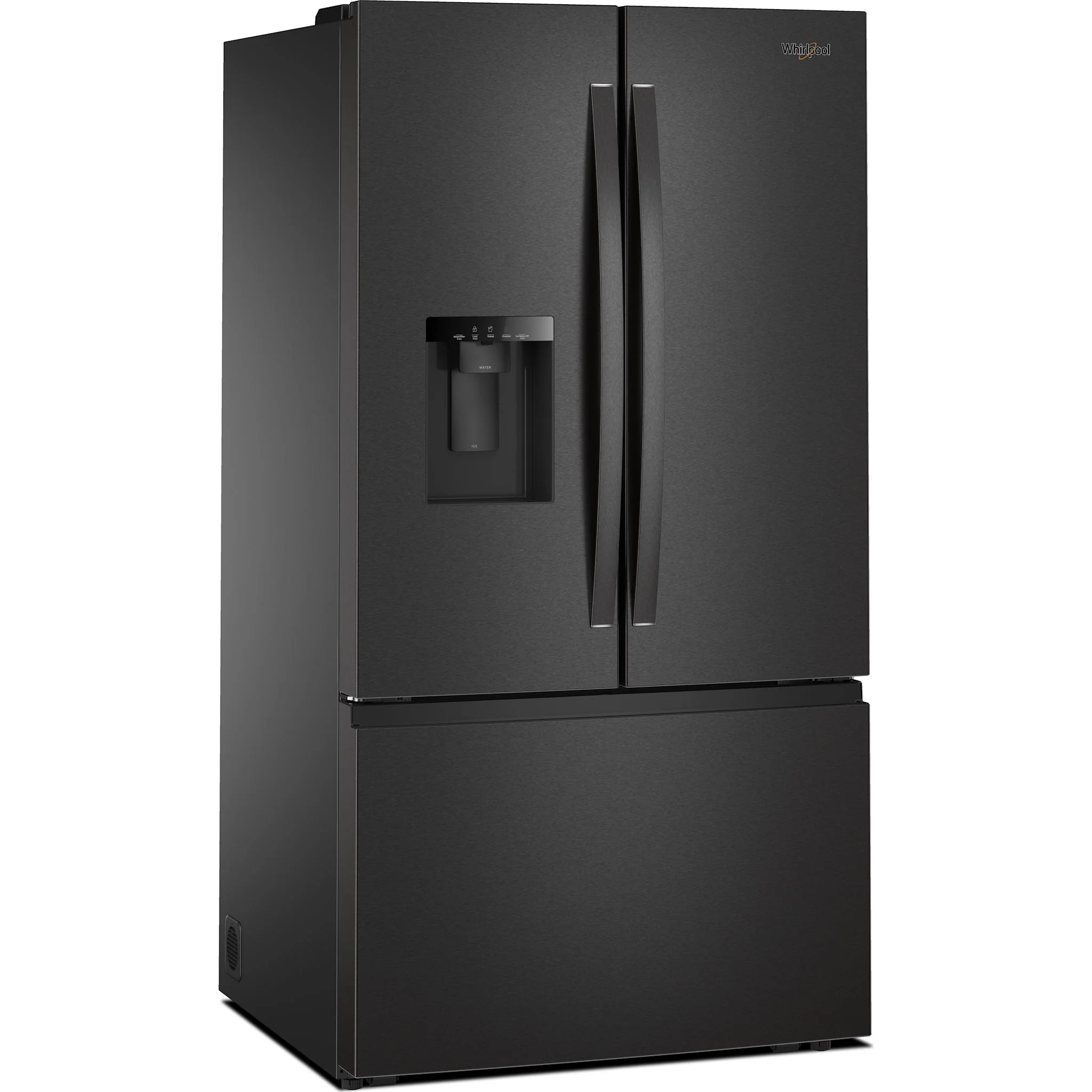 Whirlpool 36-Inch French Door Refrigerator with In-Door Water and Ice Maker - 30 cu. ft. -Print Resist Blk SS (WRFF3536SV) - Image 3