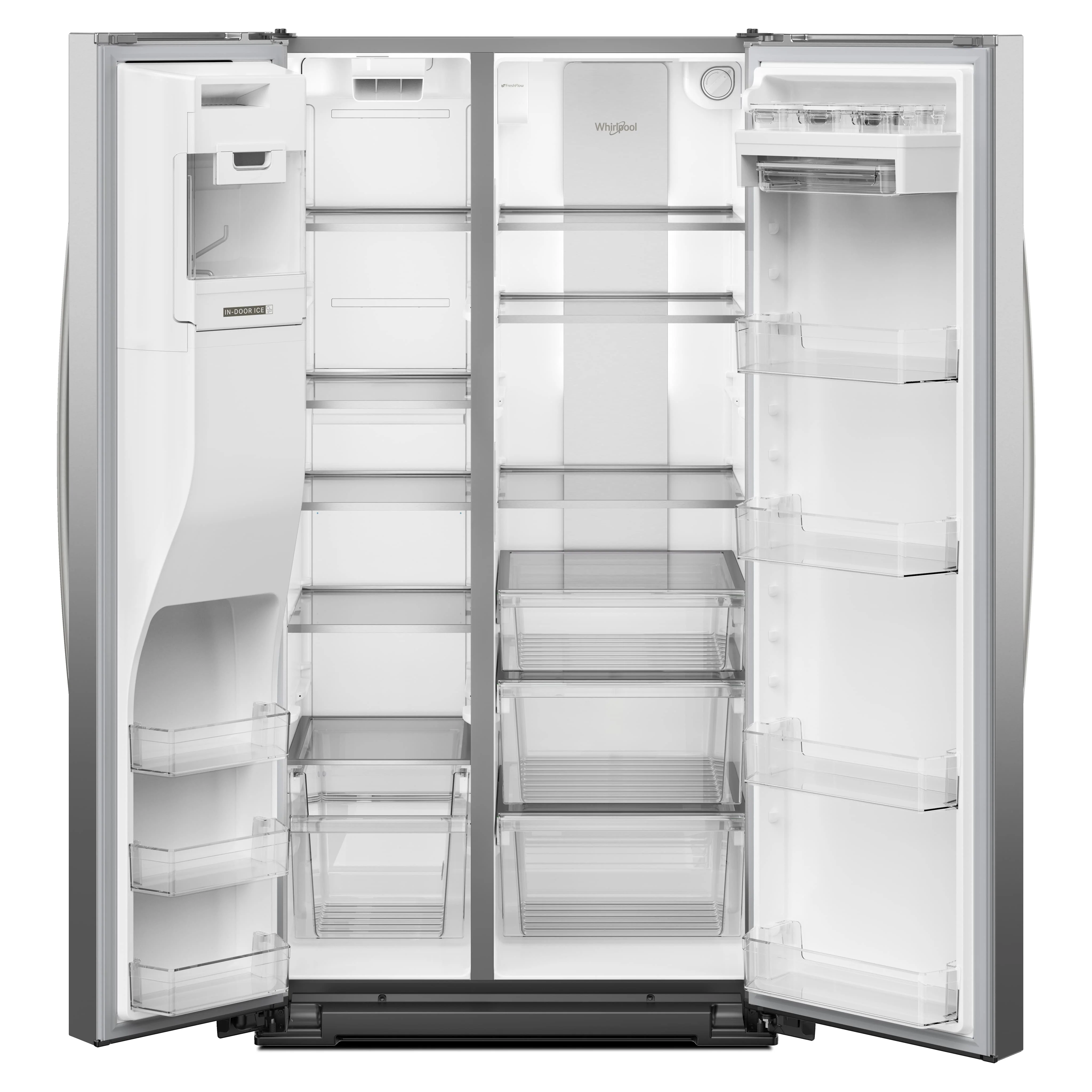 Whirlpool 36-inch Full Depth Side-by-Side Refrigerator with Prep &amp; Store Bins -Fingerprint Resistant Stainless Steel (WRSF6536RZ) - Image 3