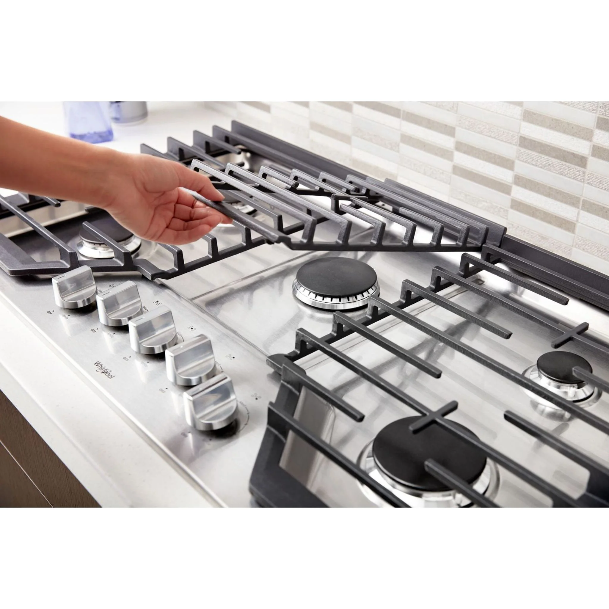 Whirlpool 36" Gas Cooktop with Griddle (WCG97US6HS) - Image 13