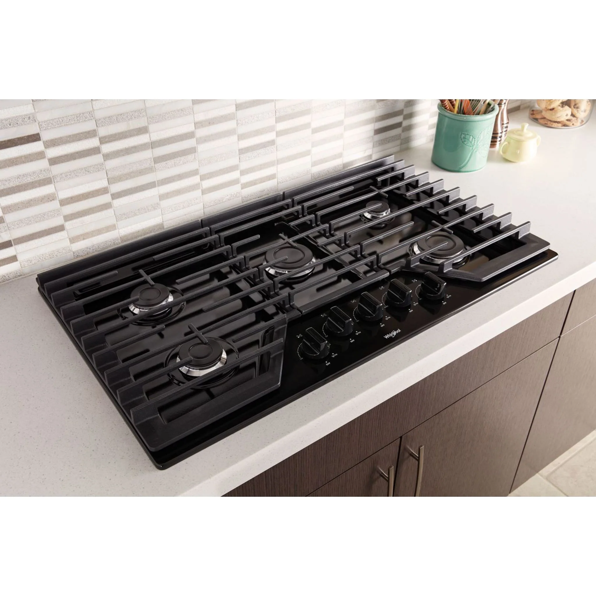 Whirlpool 36" Gas Cooktop with EZ-2-Lift Hinged Cast-Iron Grates (WCG55US6HB) - Image 15