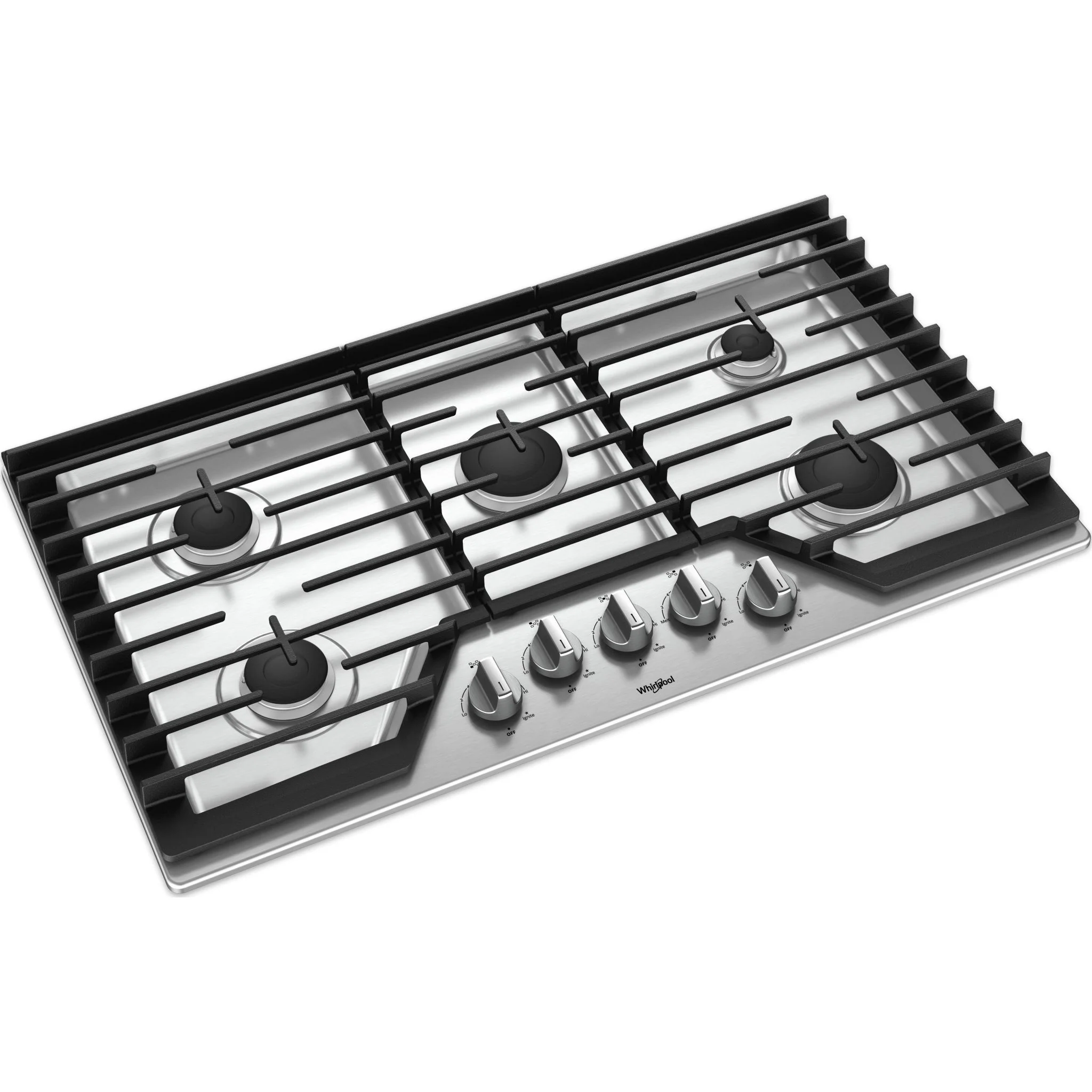 Whirlpool 36" Gas Cooktop with EZ-2-Lift Hinged Cast-Iron Grates (WCG55US6HB) - Image 4