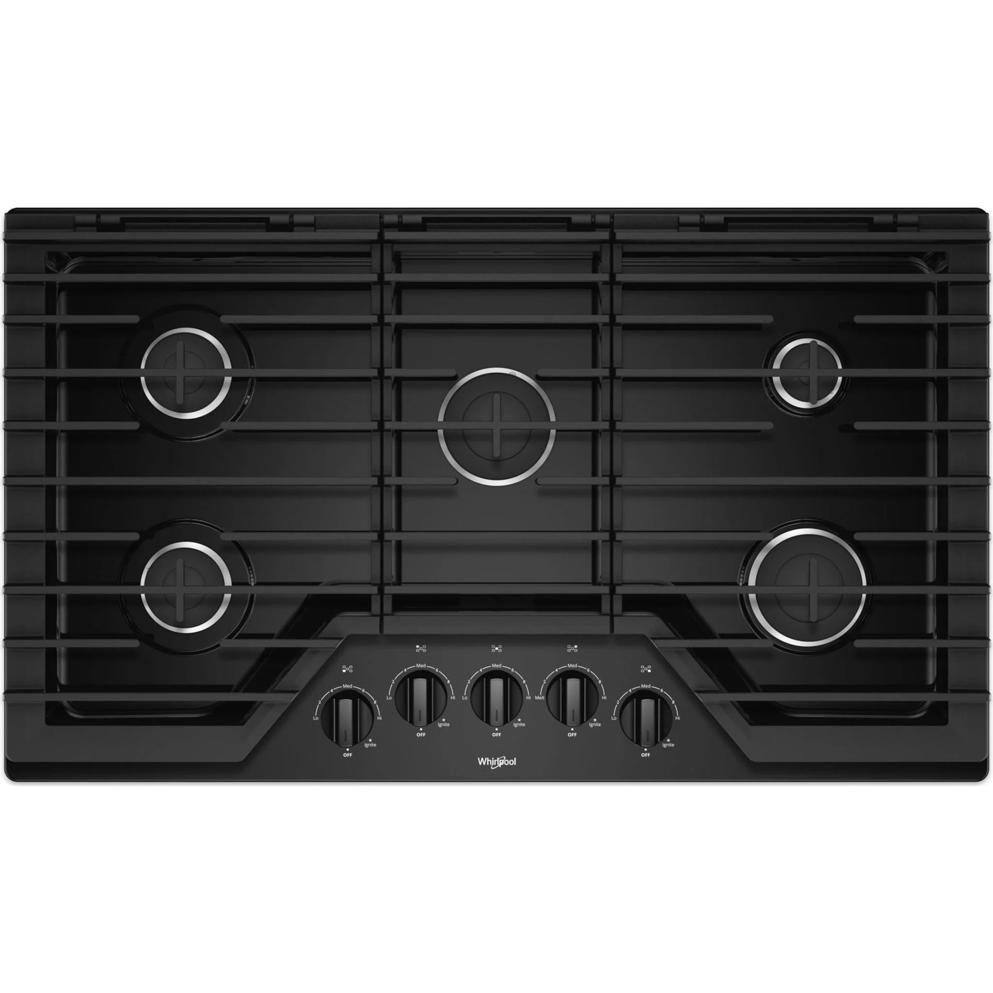 Whirlpool 36" Gas Cooktop with EZ-2-Lift Hinged Cast-Iron Grates (WCG55US6HB) - Image 8