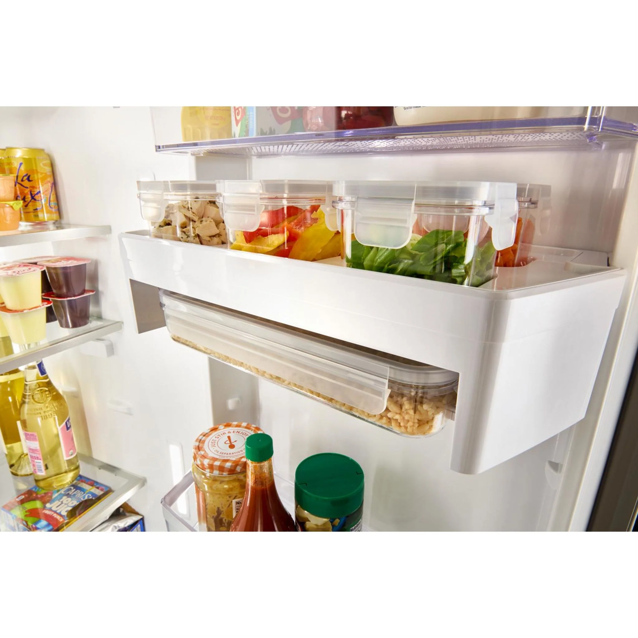 Whirlpool 36-inch Counter Depth Side-by-Side Refrigerator with Prep &amp; Store Bins -Fingerprint Resistant Stainless Steel (WRSC6536RZ) - Image 14