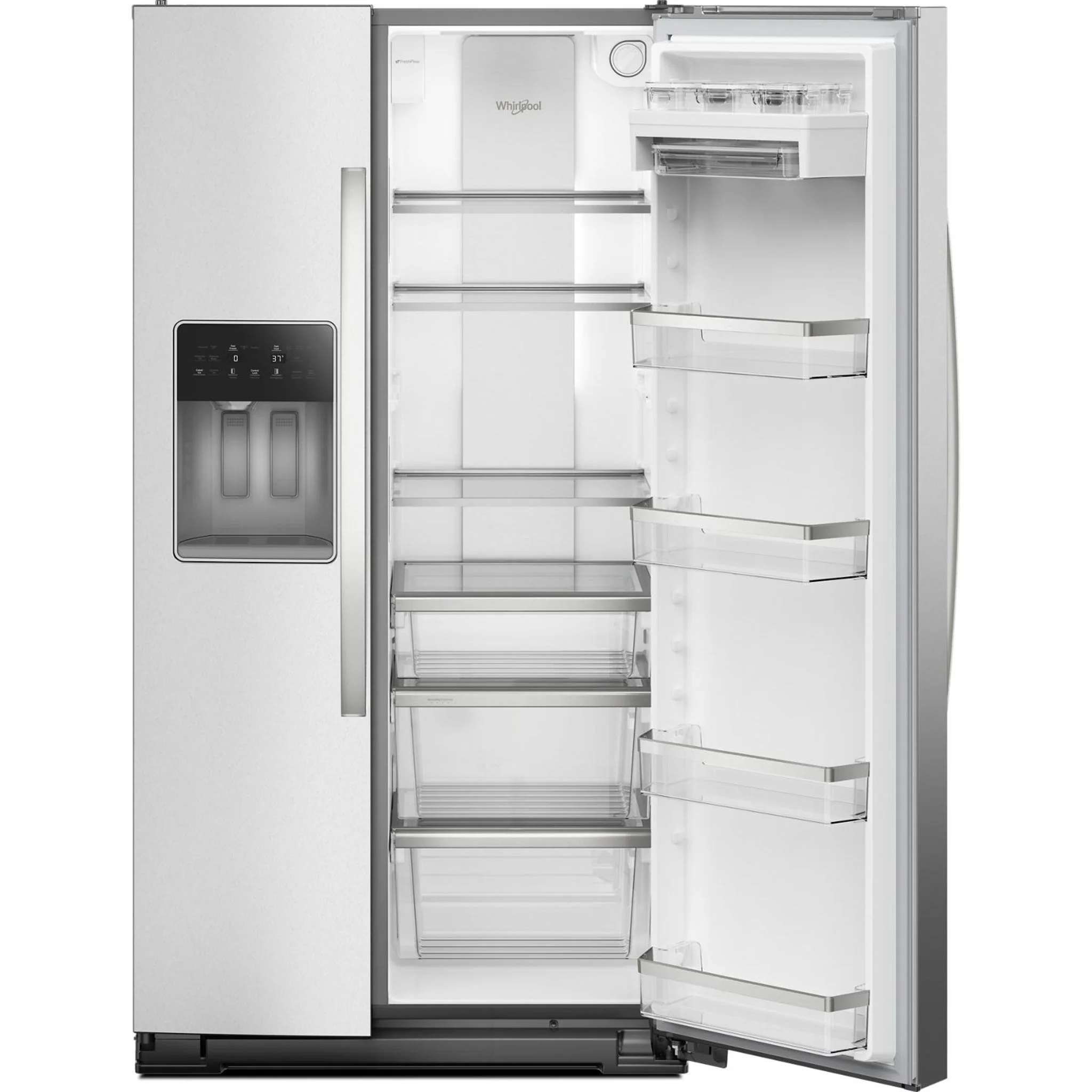 Whirlpool 36-inch Counter Depth Side-by-Side Refrigerator with Prep &amp; Store Bins -Fingerprint Resistant Stainless Steel (WRSC6536RZ) - Image 19