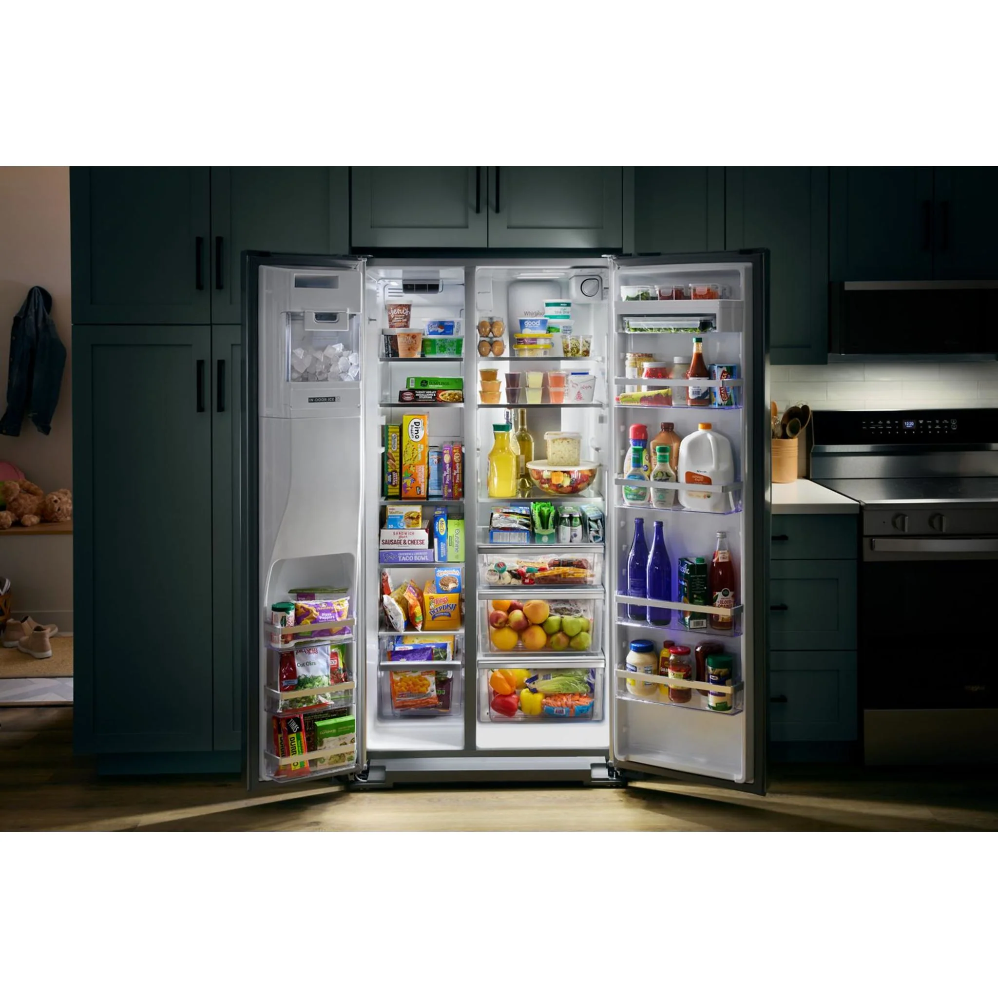Whirlpool 36-inch Counter Depth Side-by-Side Refrigerator with Prep &amp; Store Bins -Fingerprint Resistant Stainless Steel (WRSC6536RZ) - Image 24
