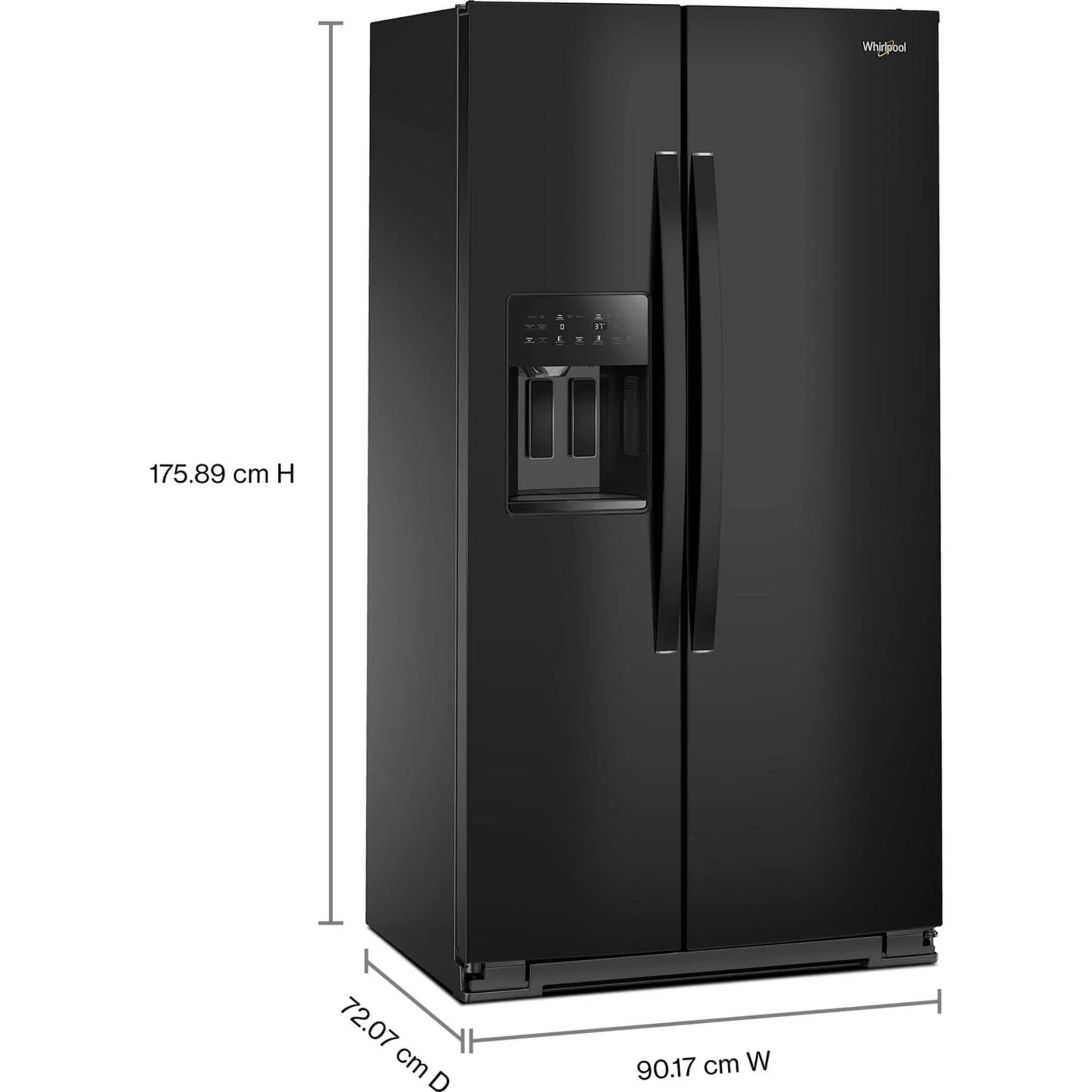 Whirlpool 36-inch Counter Depth Side-by-Side Refrigerator with TruCoolSystem -Black (WRSC5536RB) - Image 11