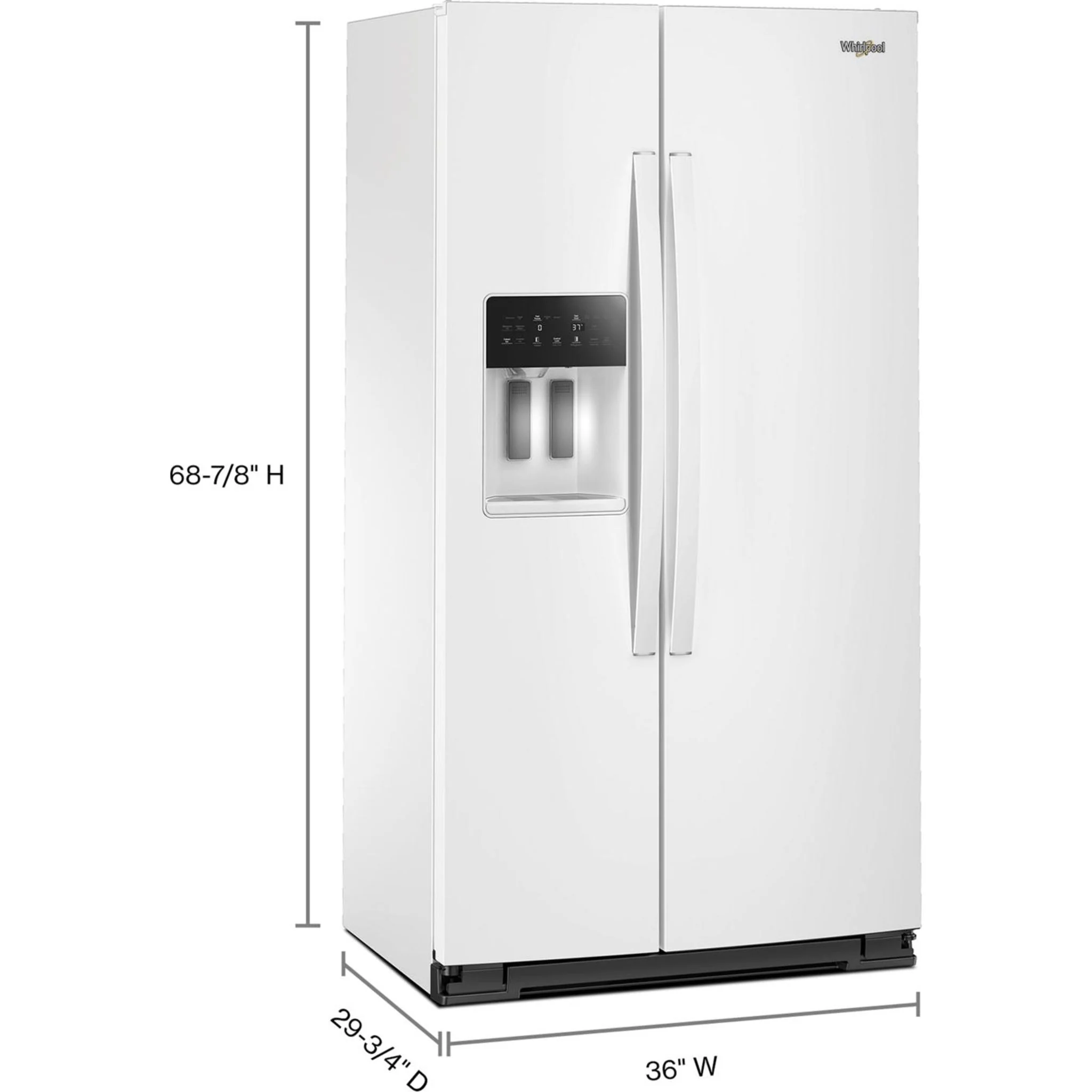 Whirlpool 36-inch Counter Depth Side-by-Side Refrigerator with TruCoolSystem -White (WRSC5536RW) - Image 2
