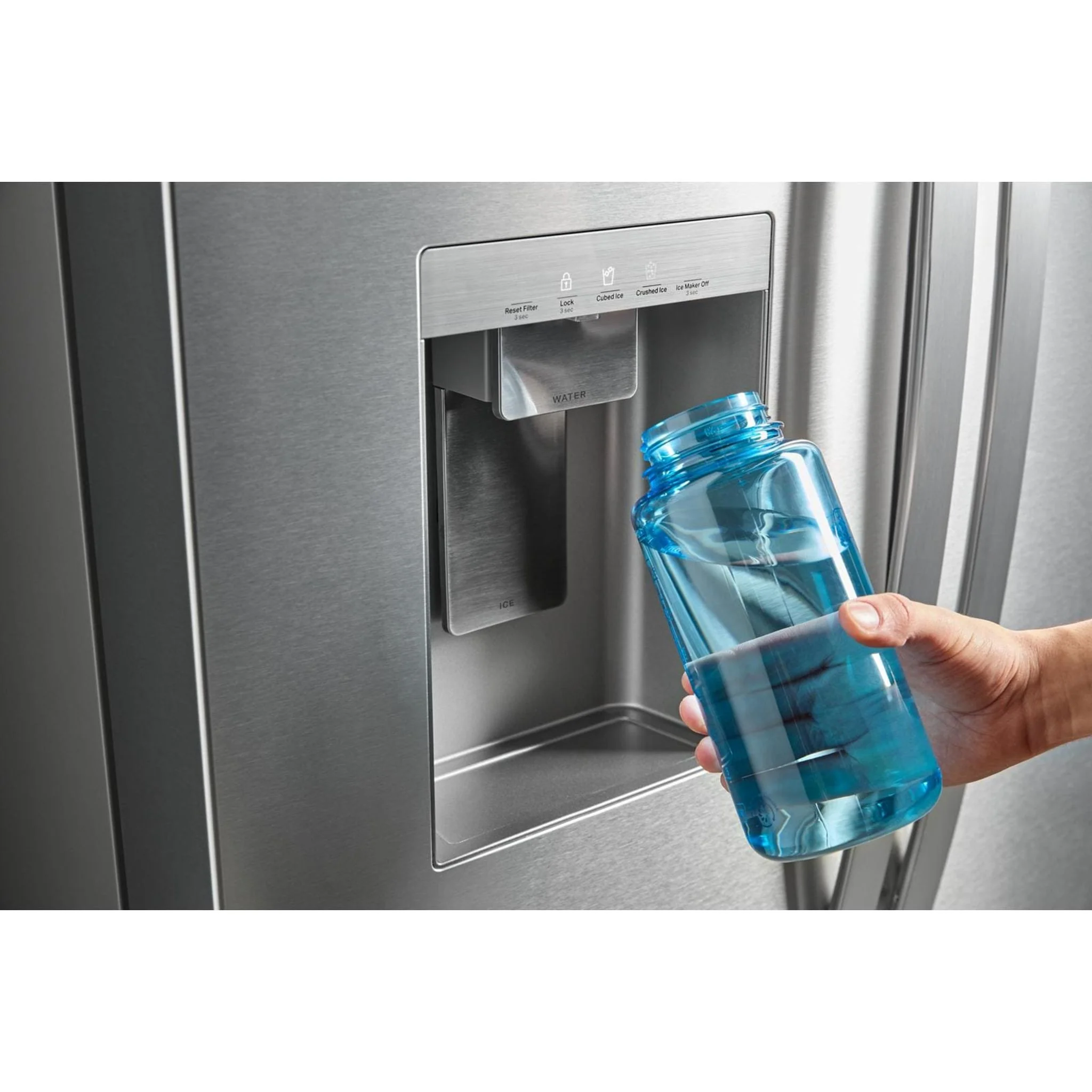 Whirlpool 36-Inch French Door Refrigerator with In-Door Water and Ice Maker - 30 cu. ft. -Fingerprint Resistant Stainless Steel (WRFF3536SZ) - Image 9