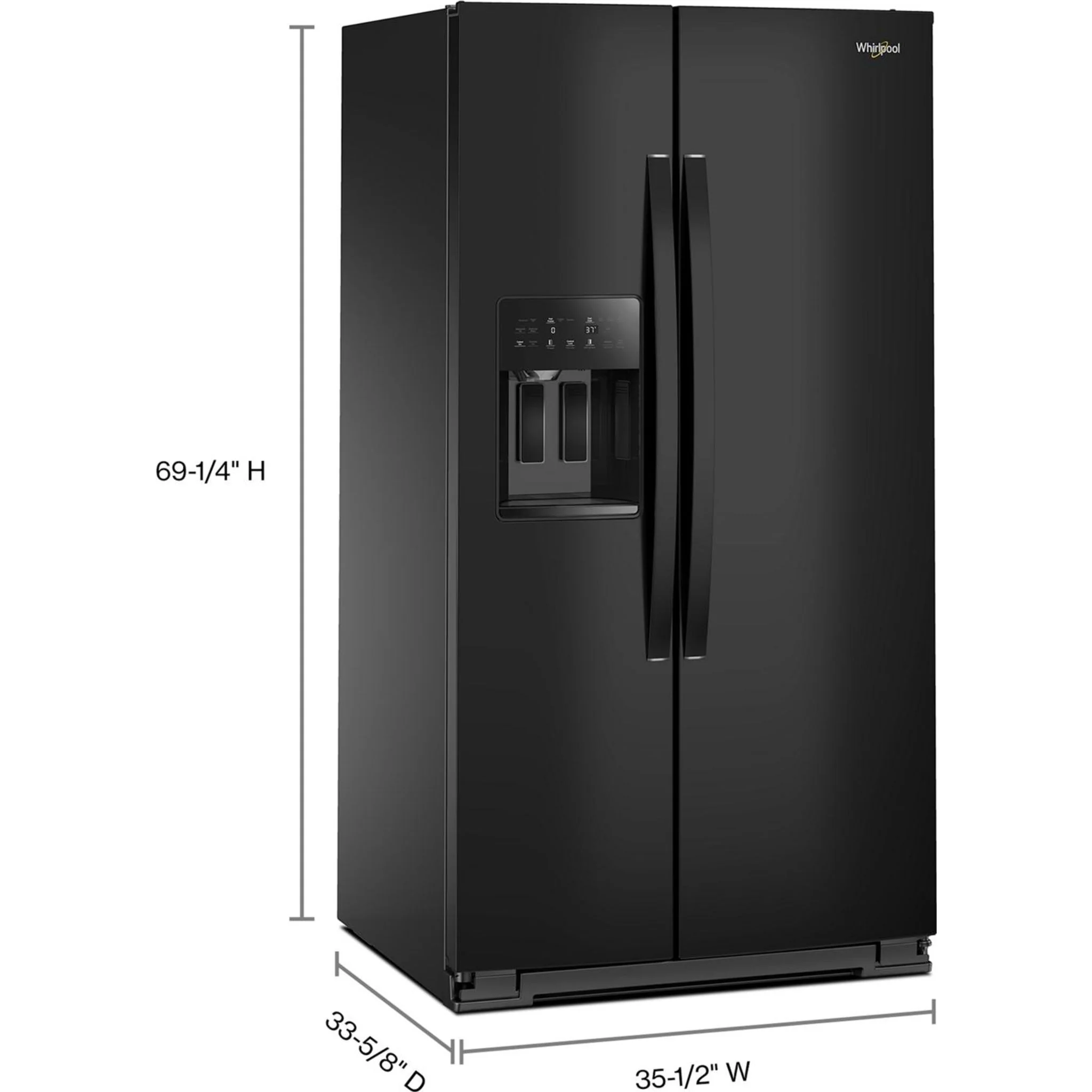 Whirlpool 36-inch Full Depth Side-by-Side Refrigerator with TruCoolSystem -Black (WRSF5536RB) - Image 10