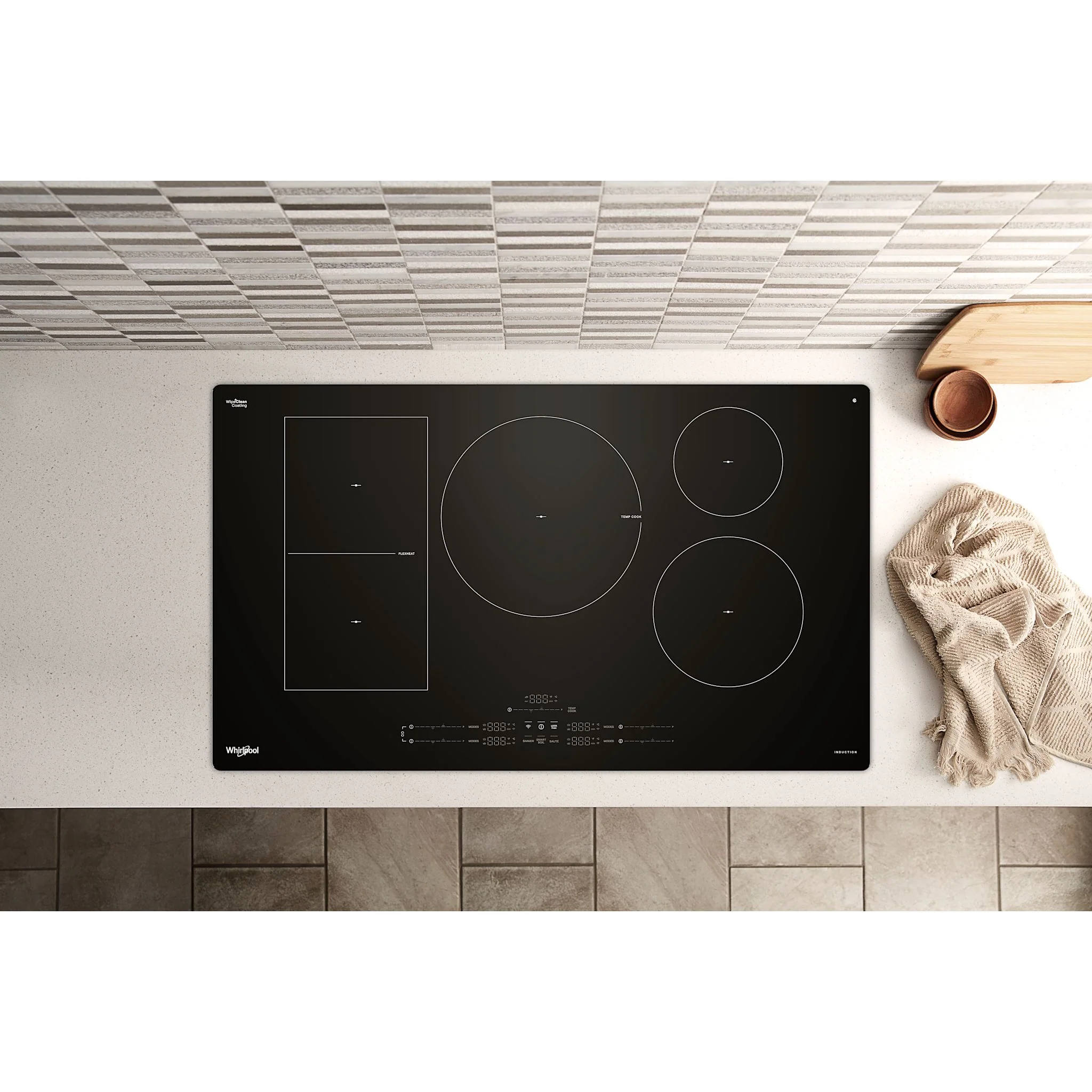 Whirlpool 36" Intelligent Induction Cooktop with Temp CookTechnology and WipeCleanCoating -Black (WCIT7536SB) - Image 6